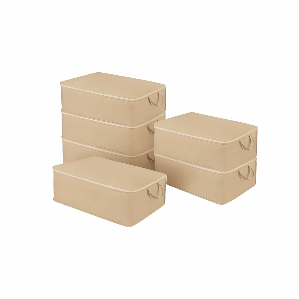 6 Adet Büyük Boy Yatak Baza Altı Çok Amaçlı Hurç 64 x 45 x 22 Cm