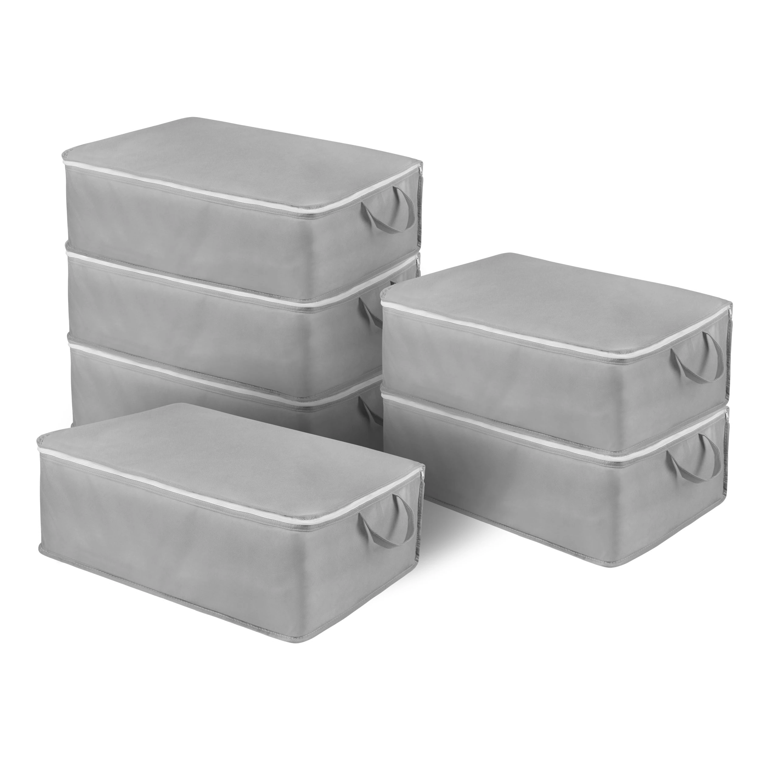 6 Adet Büyük Boy Yatak Baza Altı Çok Amaçlı Hurç 64 x 45 x 22 Cm