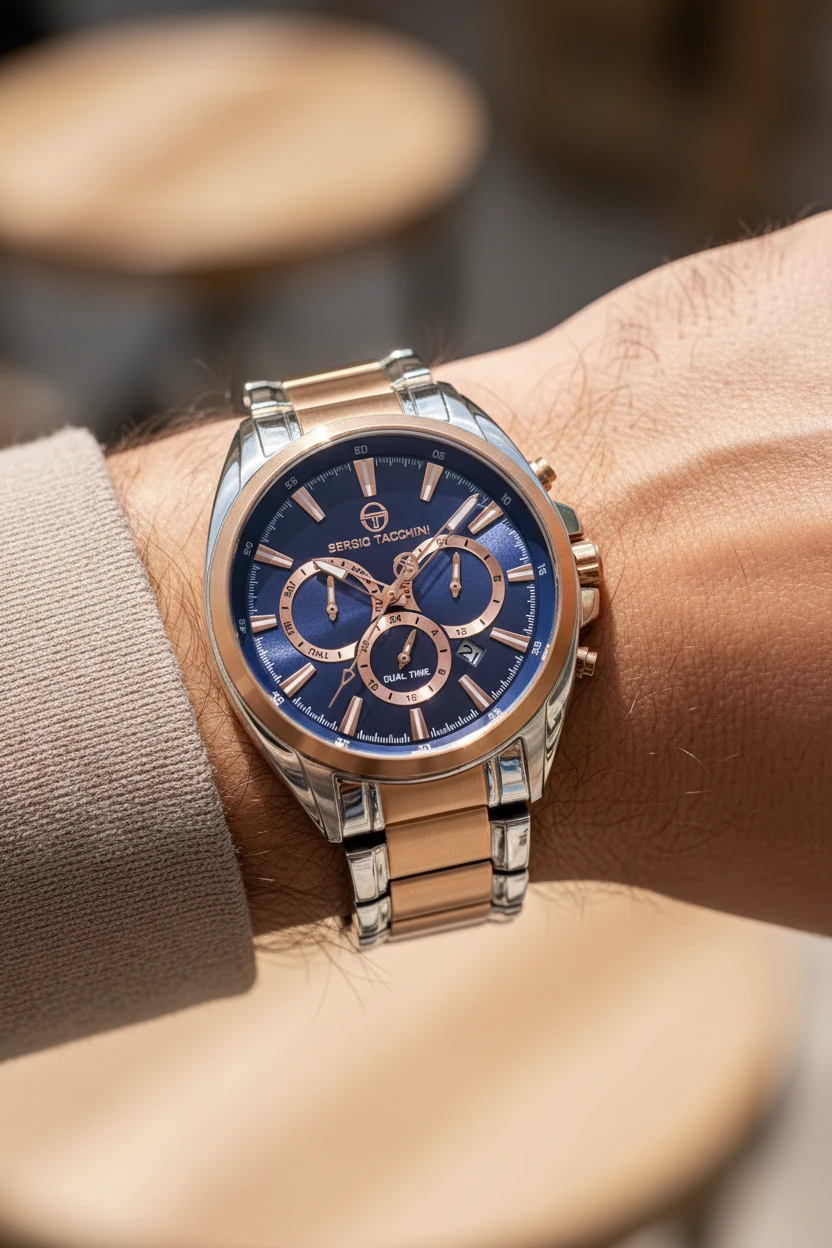 Sergio Tacchini Rose Gümüş Çelik Kordon Erkek Kol Saati L.ST.1.10095.6