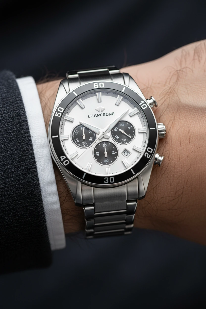 Chaperone Gümüş Çelik Kordon Erkek Kol Saati LC002461