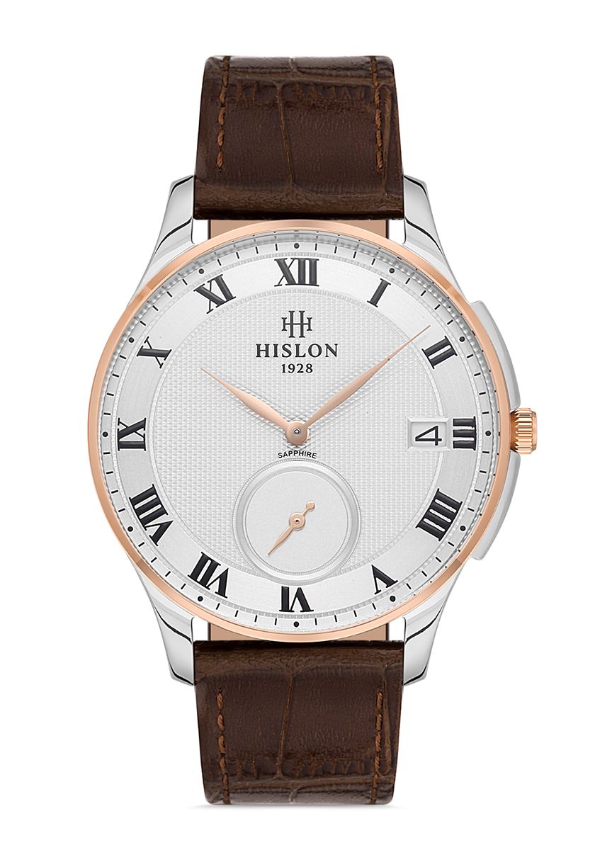 Hislon Kahverengi Deri Kordon Erkek Kol Saati CL120T-02KR