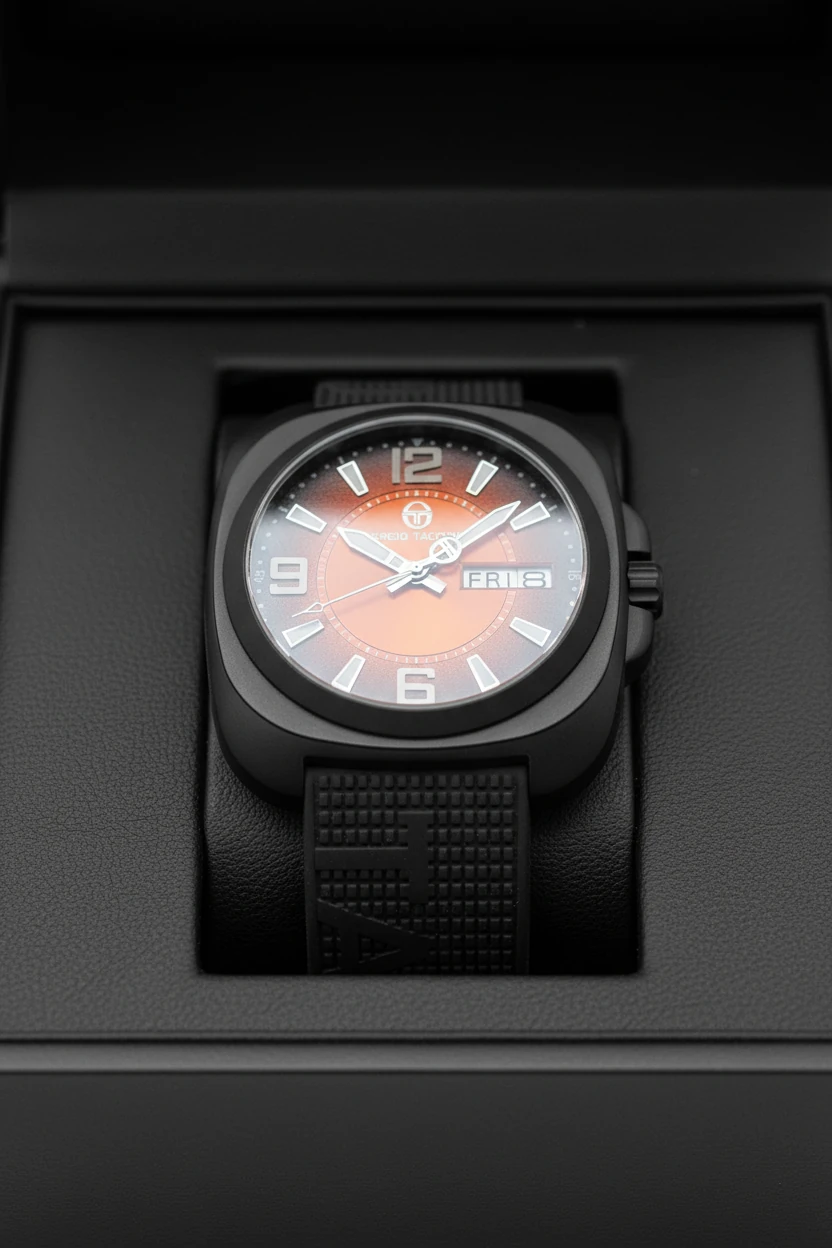 Sergio Tacchini Siyah Silikon Kordon Erkek Kol Saati L.ST.1.10092.3A