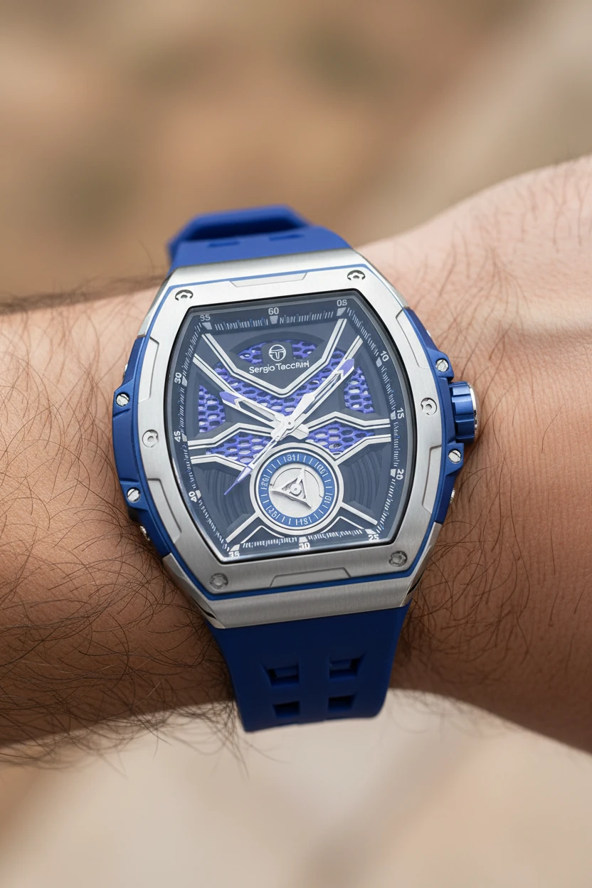 Sergio Tacchini Lacivert Silikon Kordon Erkek Kol Saati L.ST.2.10001-2