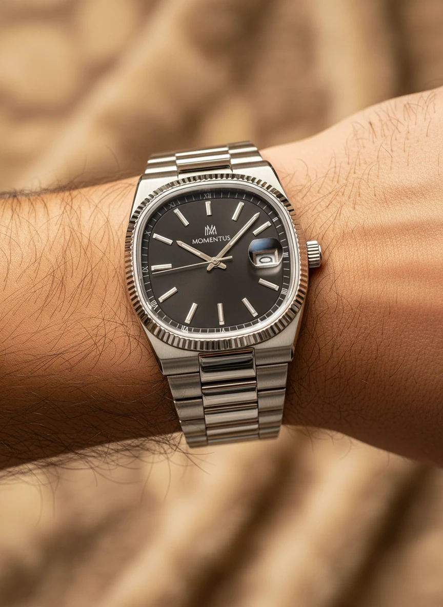 Momentus Gümüş Çelik Kordon Erkek Kol Saati CM262S-04SS