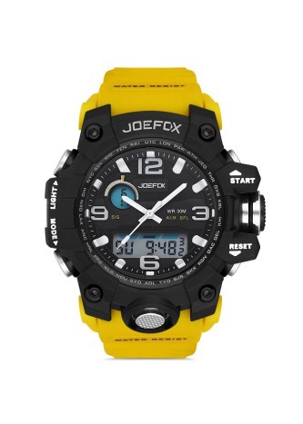 Joefox JFX000139-YELLOW Analog & Digital Erkek Kol Saati