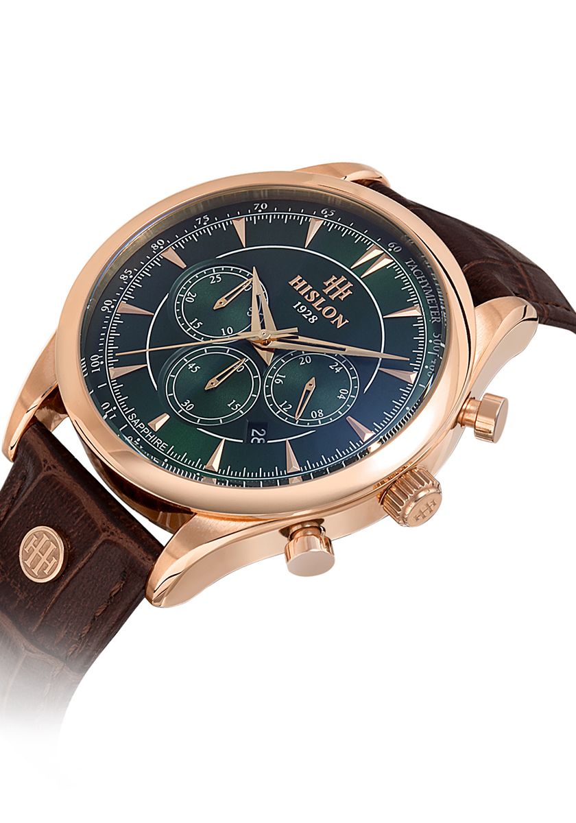 Hislon Kahverengi Deri Kordon Erkek Kol Saati MS101R-15KR