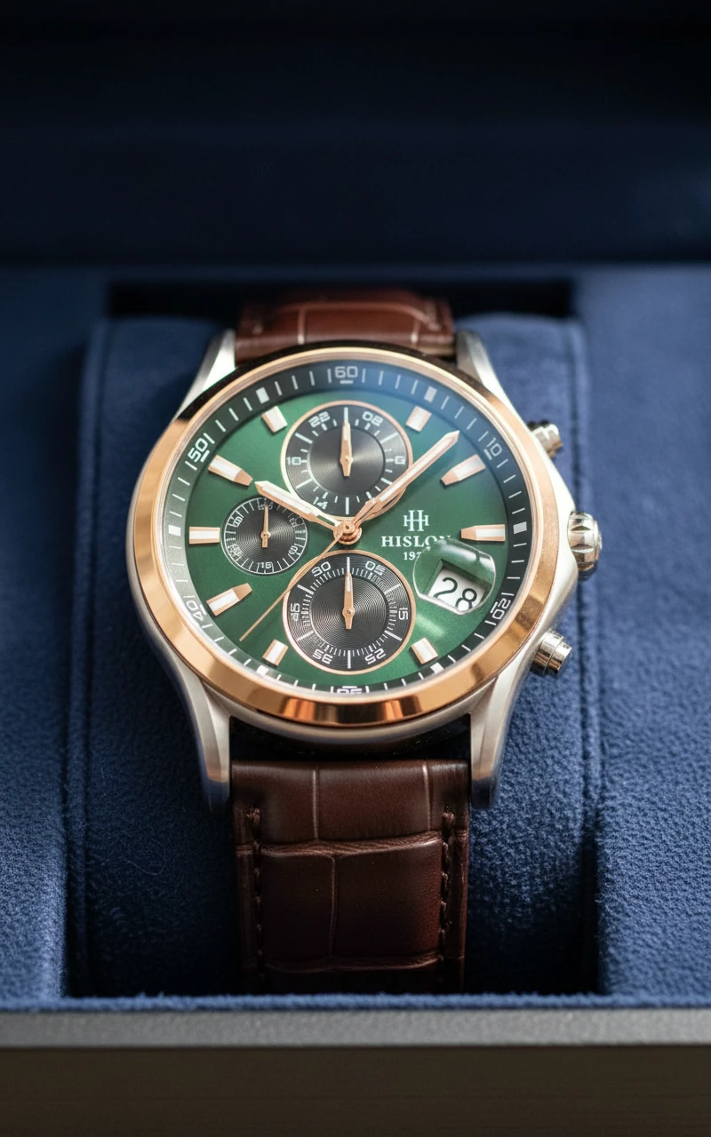 Hislon Kahverengi Deri Kordon Erkek Kol Saati MS201T-15KR