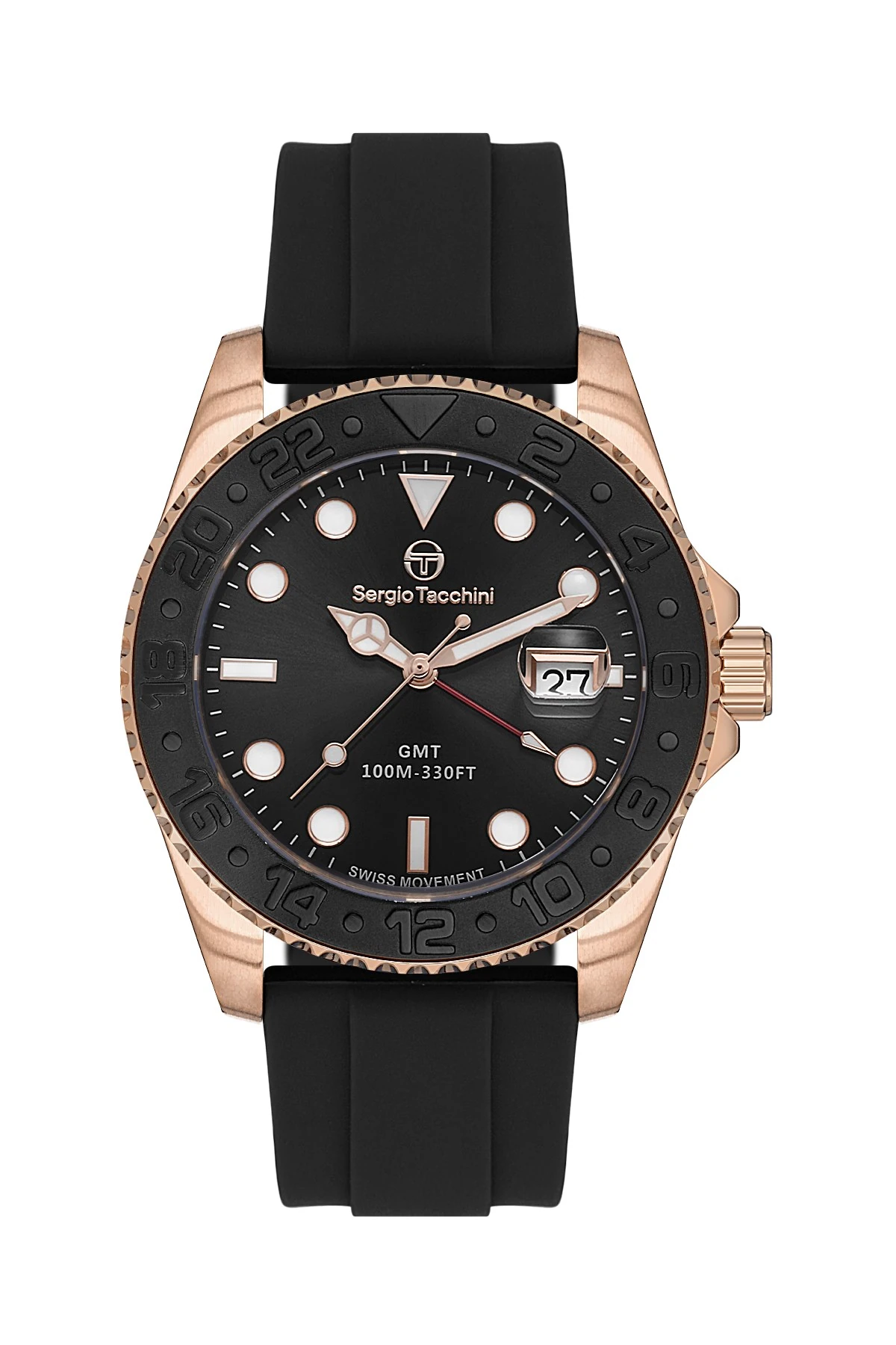 Sergio Tacchini Siyah Silikon Kordon Erkek Kol Saati L.ST.1.10429-5