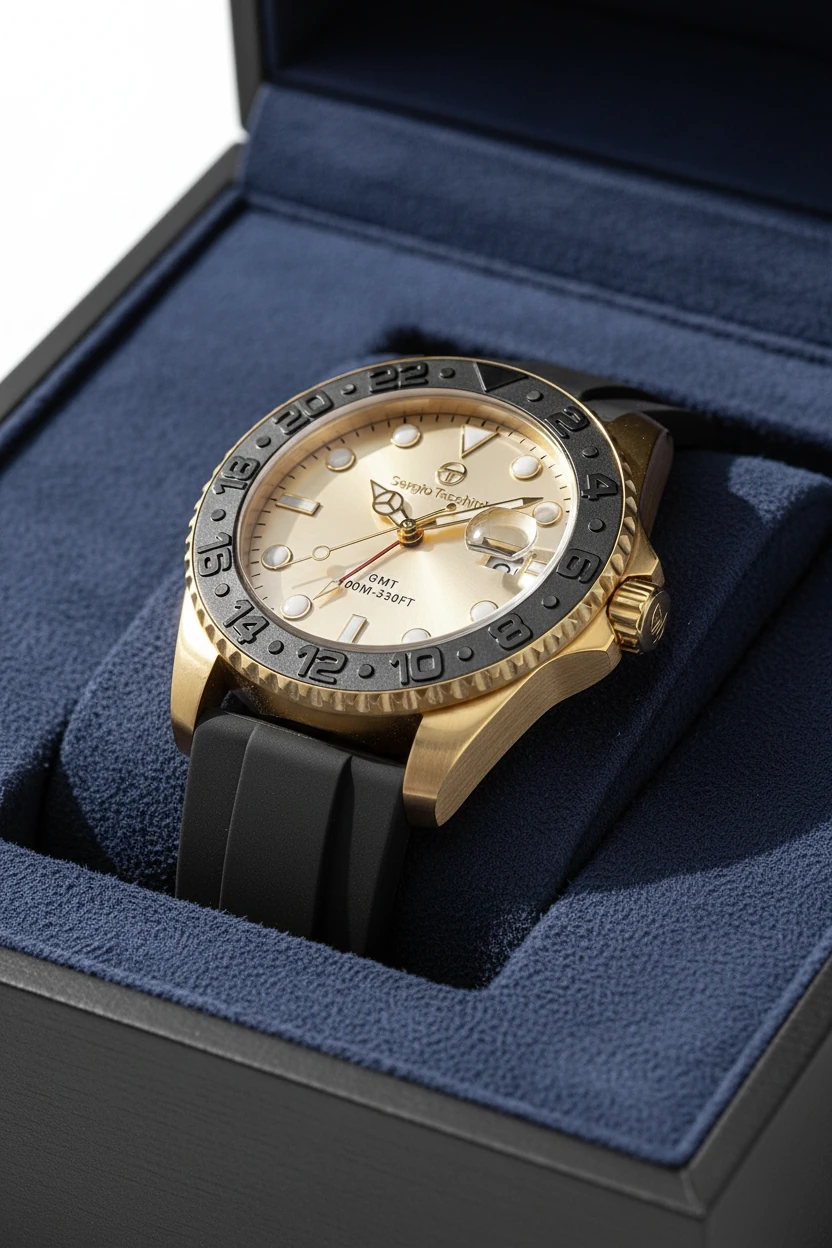 Sergio Tacchini Siyah Silikon Kordon Erkek Kol Saati L.ST.1.10429-3