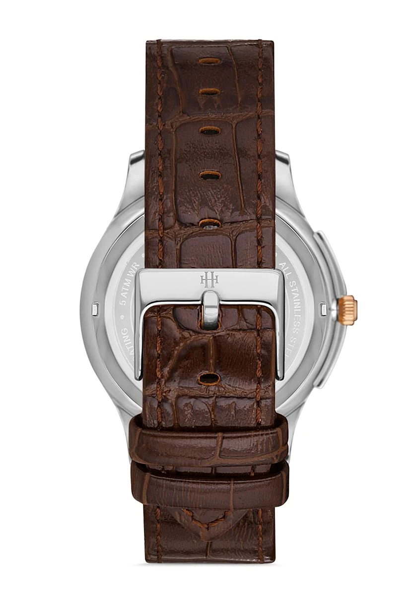 Hislon Kahverengi Deri Kordon Erkek Kol Saati CL120T-02KR