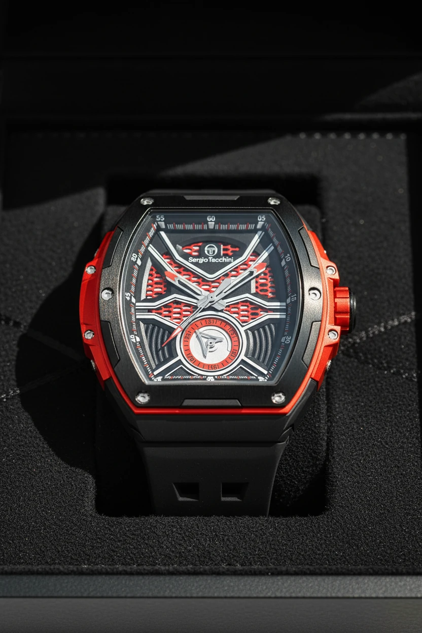 Sergio Tacchini Siyah Silikon Kordon Erkek Kol Saati L.ST.2.10001-4