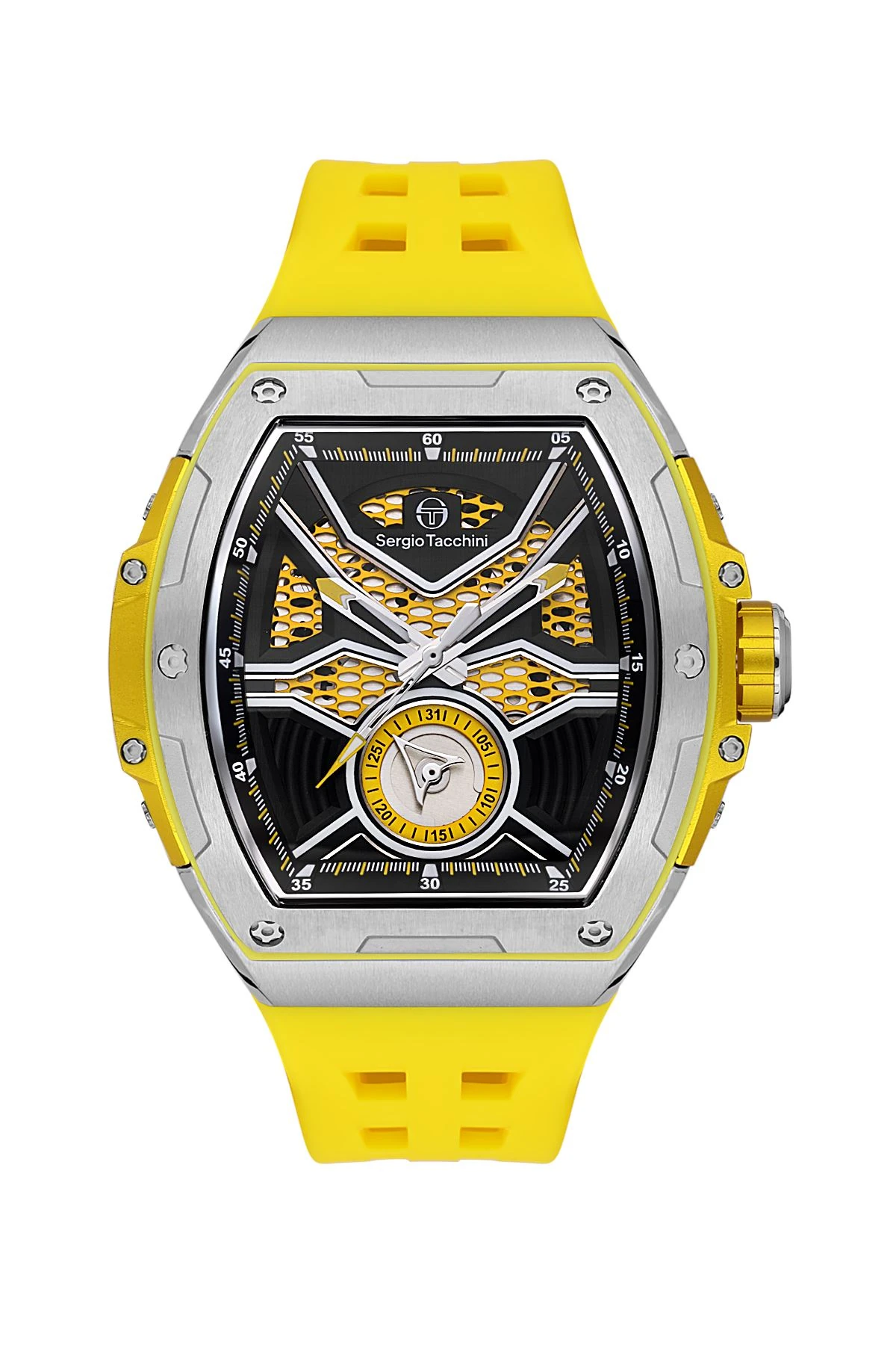 Sergio Tacchini Sarı Silikon Kordon Erkek Kol Saati L.ST.2.10001-1