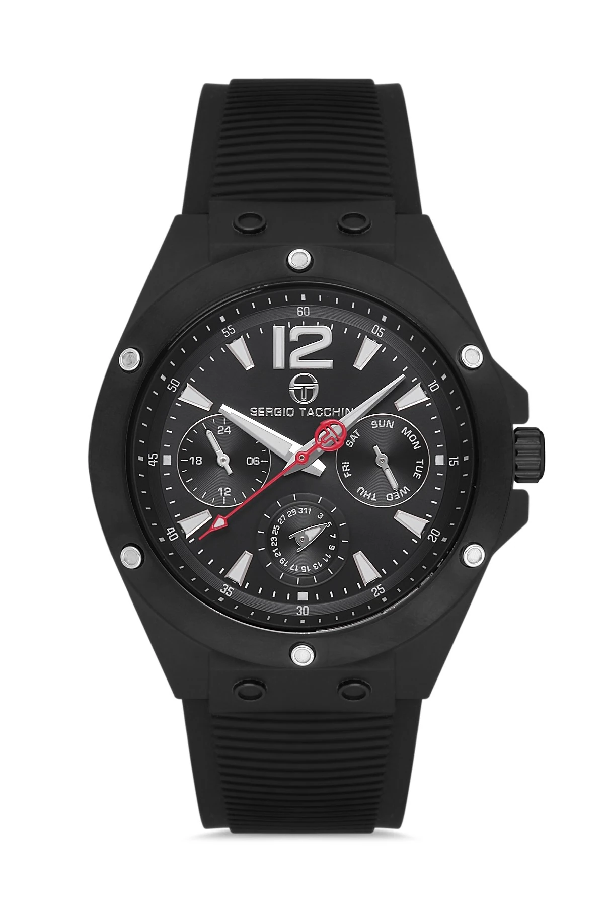 Sergio Tacchini Siyah Silikon Kordon Erkek Kol Saati L.ST.1.10142.1