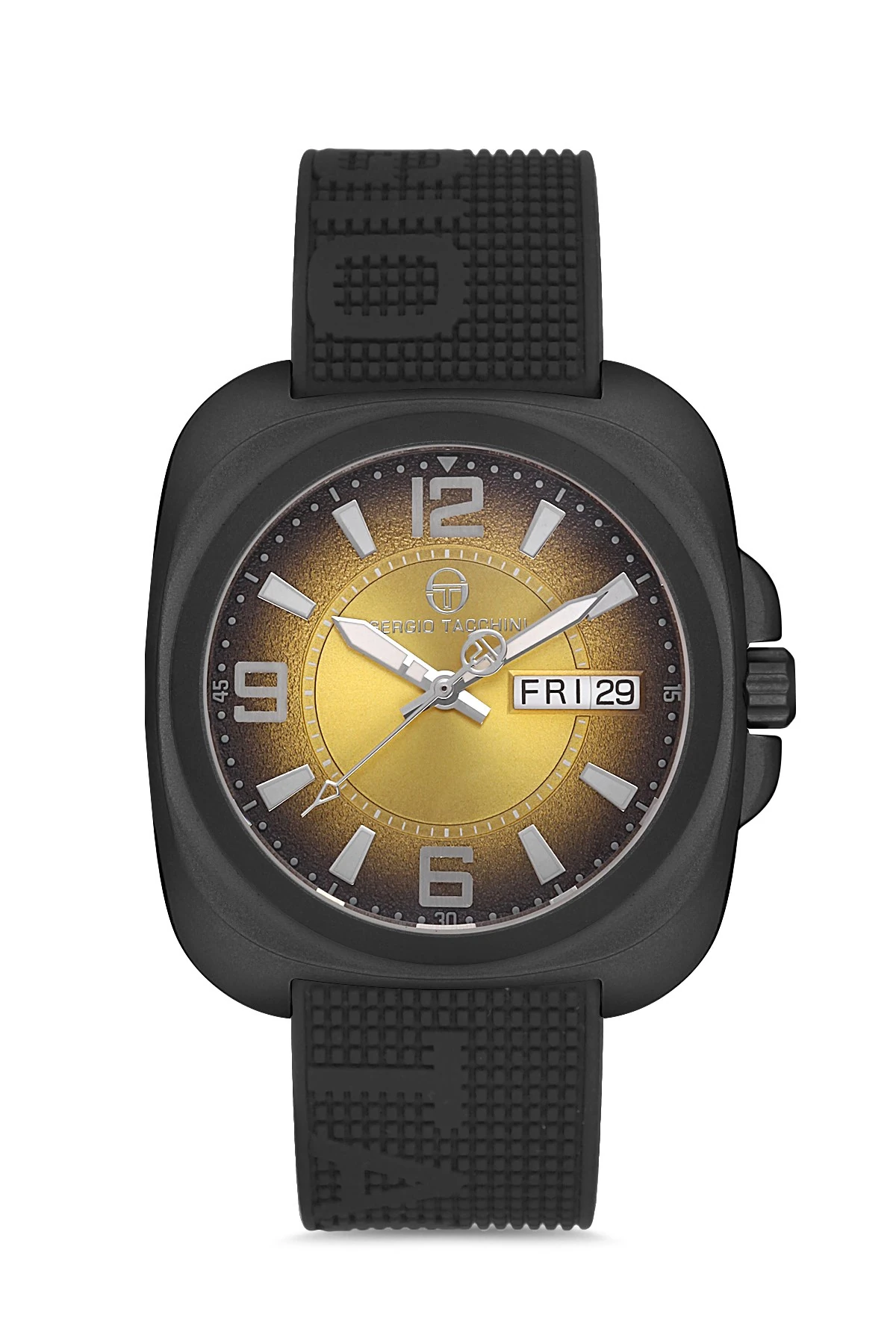 Sergio Tacchini Siyah Silikon Kordon Erkek Kol Saati L.ST.1.10092.2A