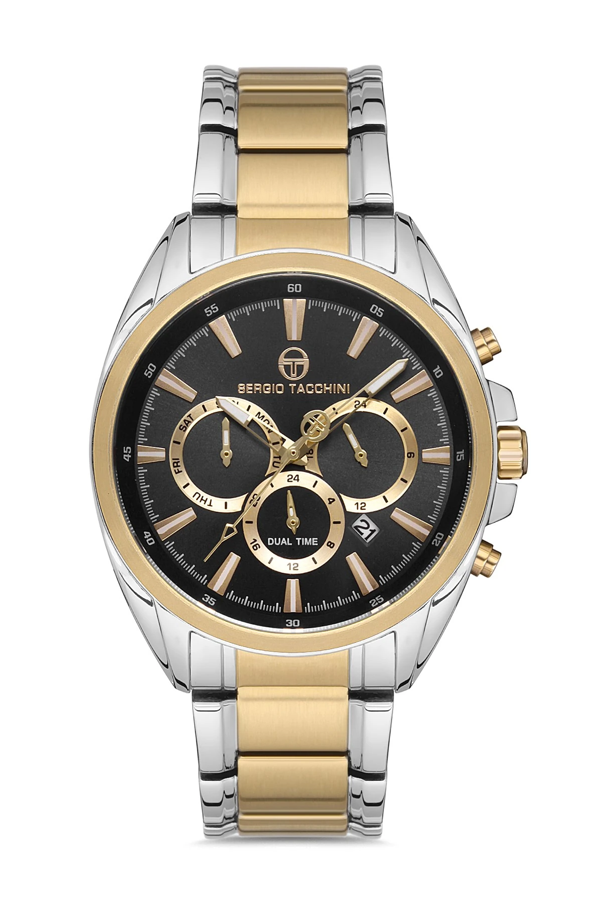 Sergio Tacchini Gold Gümüş Çelik Kordon Erkek Kol Saati L.ST.1.10095.4