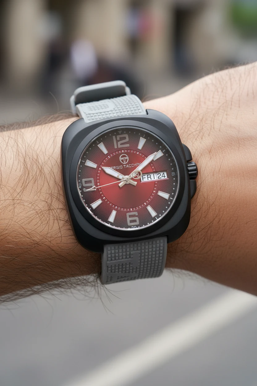 Sergio Tacchini Gri Silikon Kordon Erkek Kol Saati L.ST.1.10092.4A