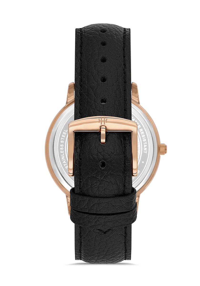 Hislon Siyah Deri Kordon Erkek Kol Saati CL161R-04BR