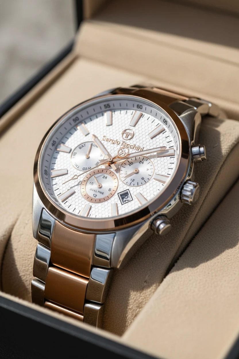 Sergio Tacchini Rose Gümüş Çelik Kordon Erkek Kol Saati L.ST.1.10190.4