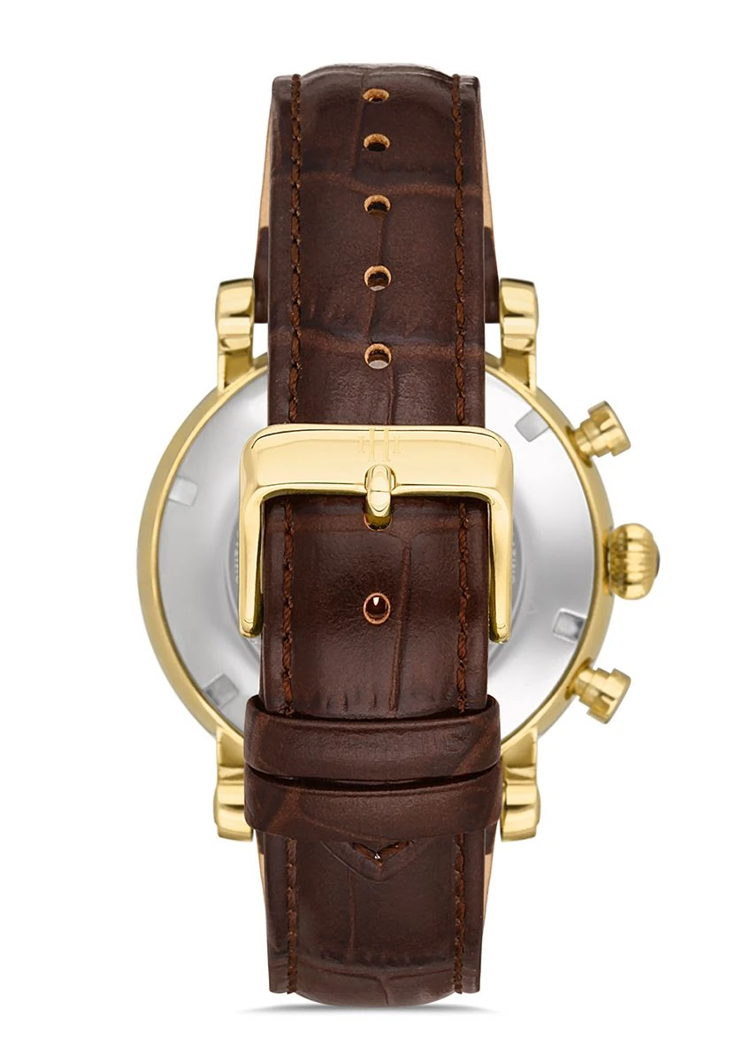 Hislon Kahverengi Deri Kordon Erkek Kol Saati TM105G-08KG