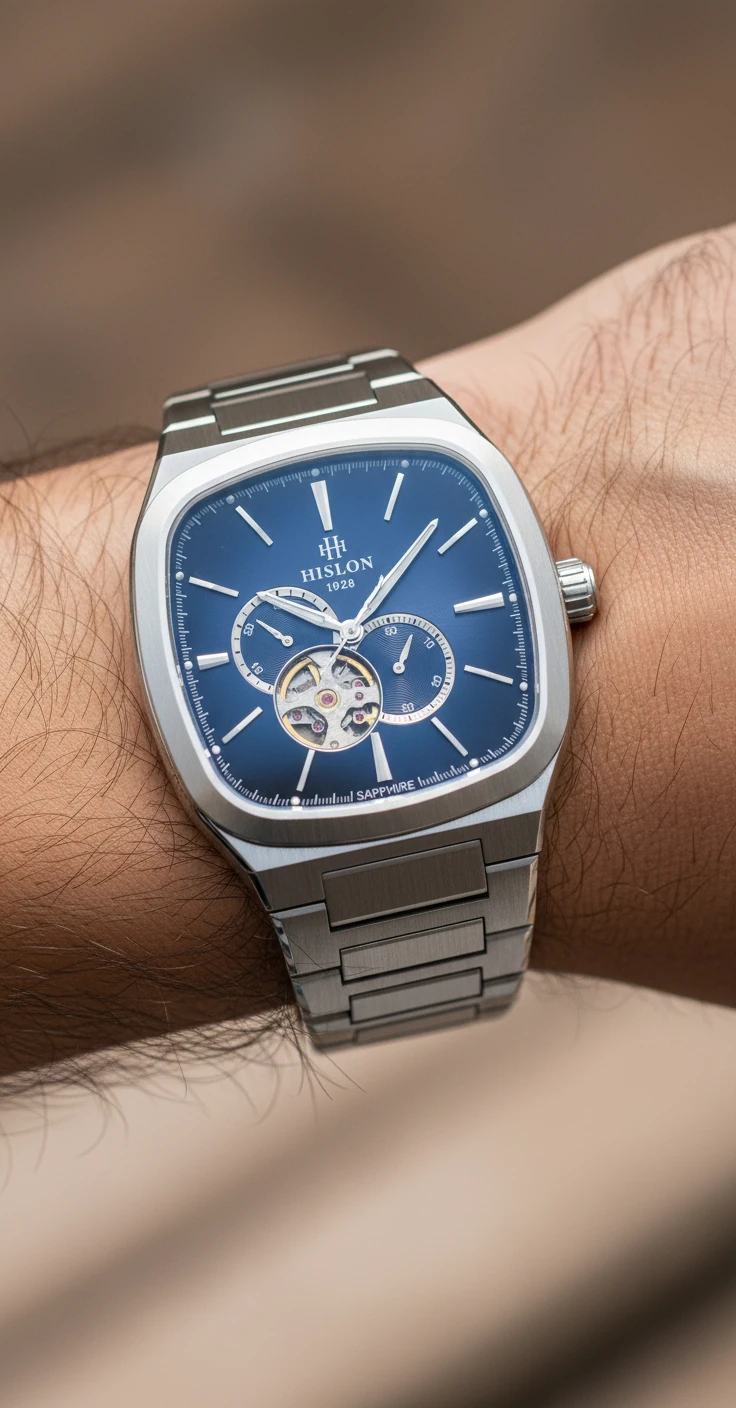 Hislon Gümüş Çelik Kordon Erkek Kol Saati SD218S-11SS