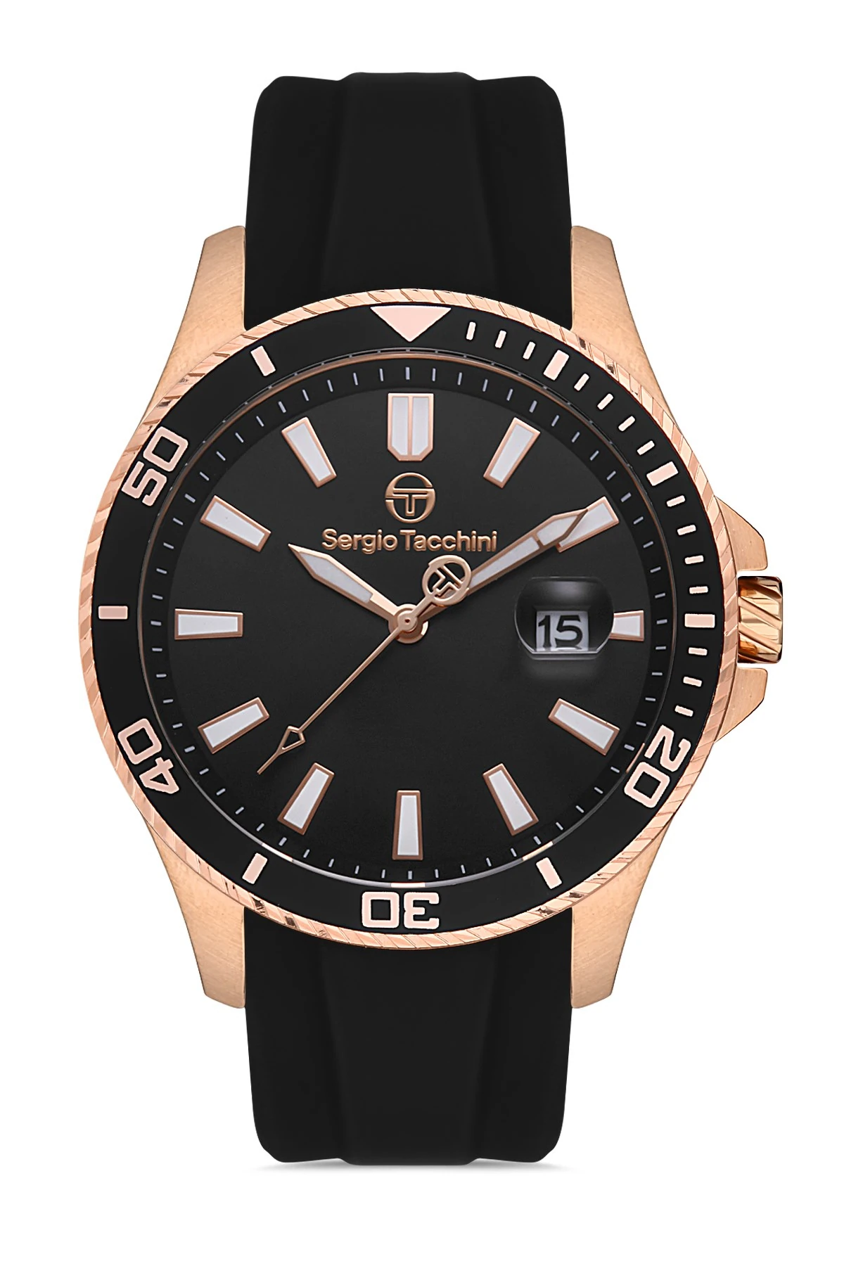Sergio Tacchini Siyah Silikon Kordon Erkek Kol Saati L.ST.1.10361.3