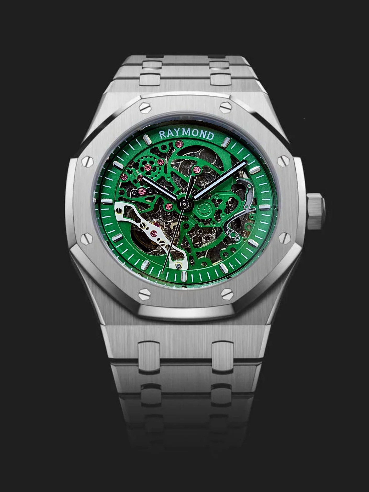 Raymond RYM-1012-SS-SS-GREEN Otomatik Erkek Kol Saati