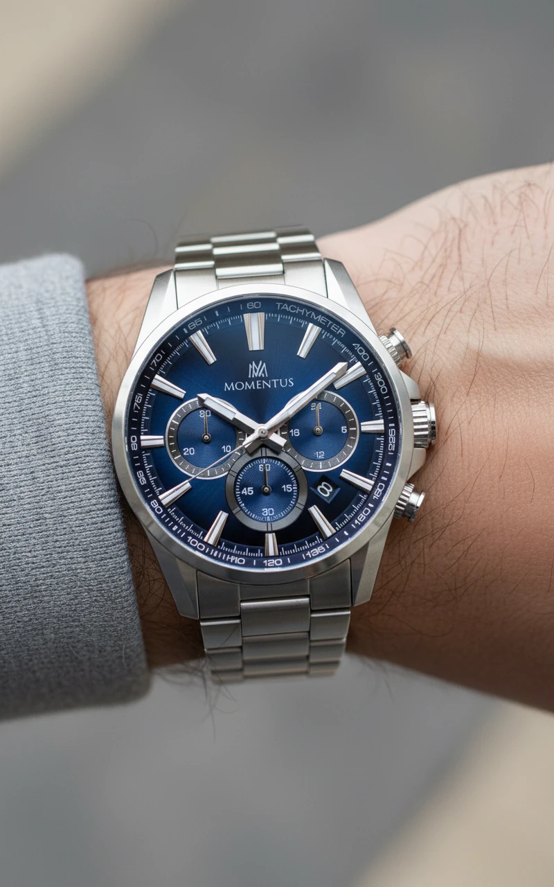 Momentus Gümüş Çelik Kordon Erkek Kol Saati KC361T-02KG