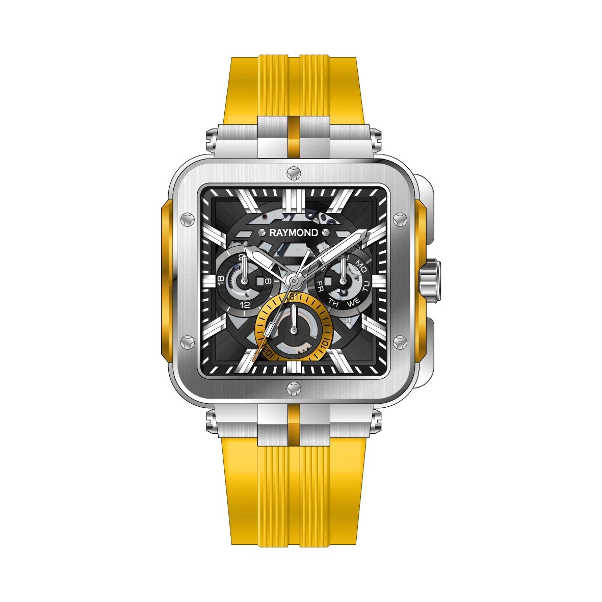 Raymond RYM-0707-SS-YELLOW Erkek Kol Saati