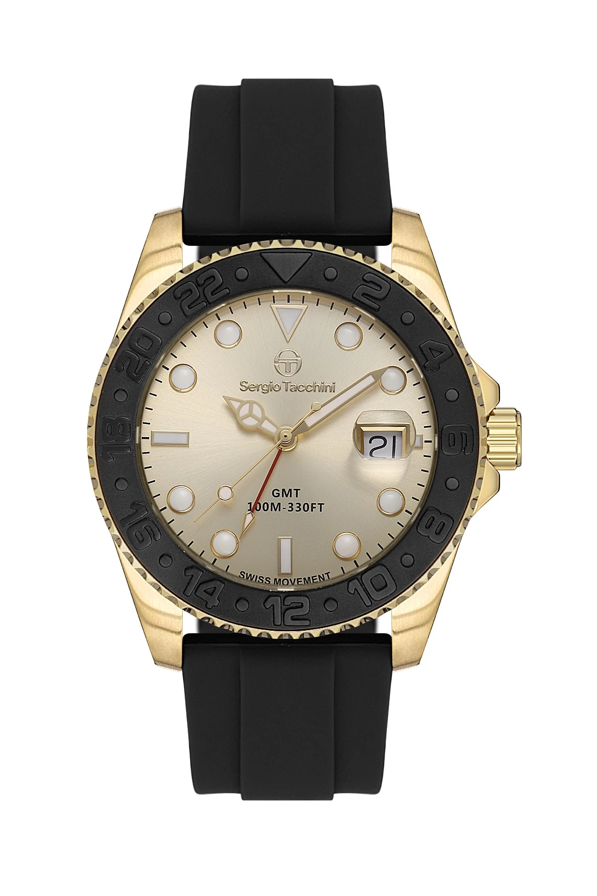 Sergio Tacchini Siyah Silikon Kordon Erkek Kol Saati L.ST.1.10429-3