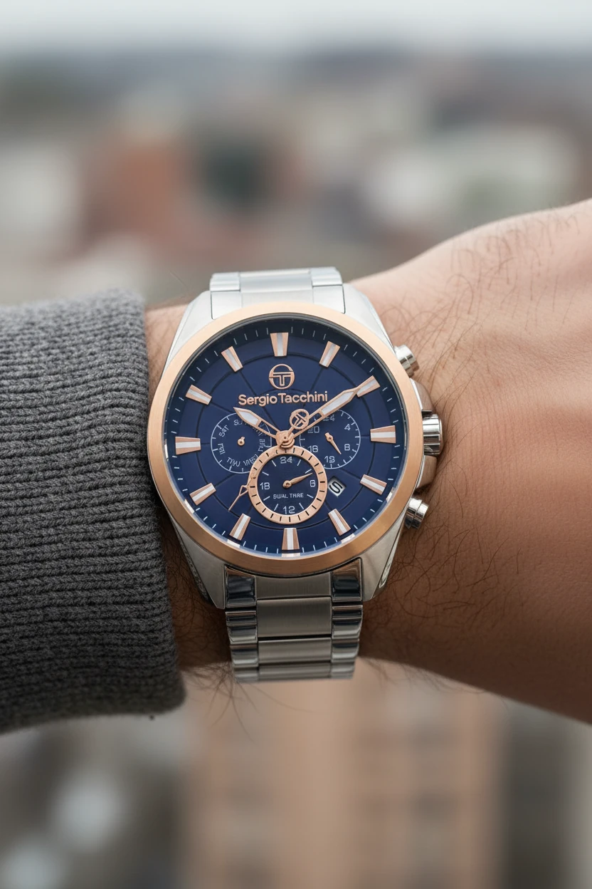 Sergio Tacchini Gümüş Çelik Kordon Erkek Kol Saati L.ST.1.10207.4