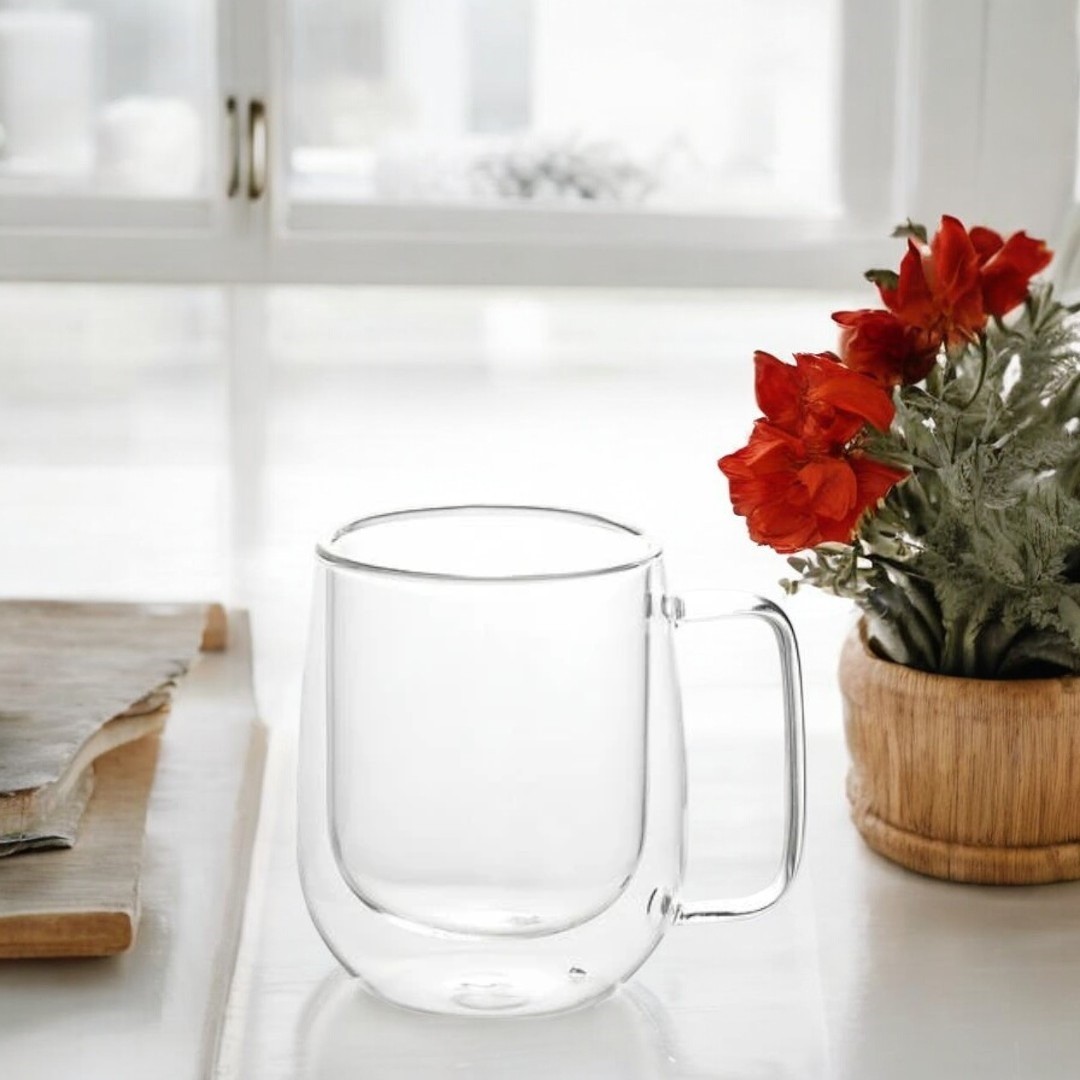 Es Home Çift Cidarlı Kulplu Bardak