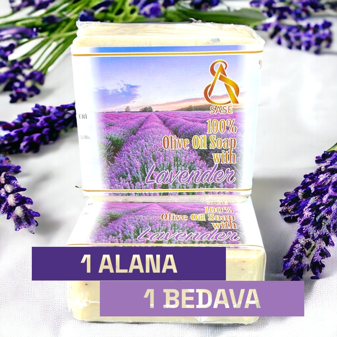 Lavantalı Zeytinyağı Sabunu 126 GR 1 alana 1 BEDAVA