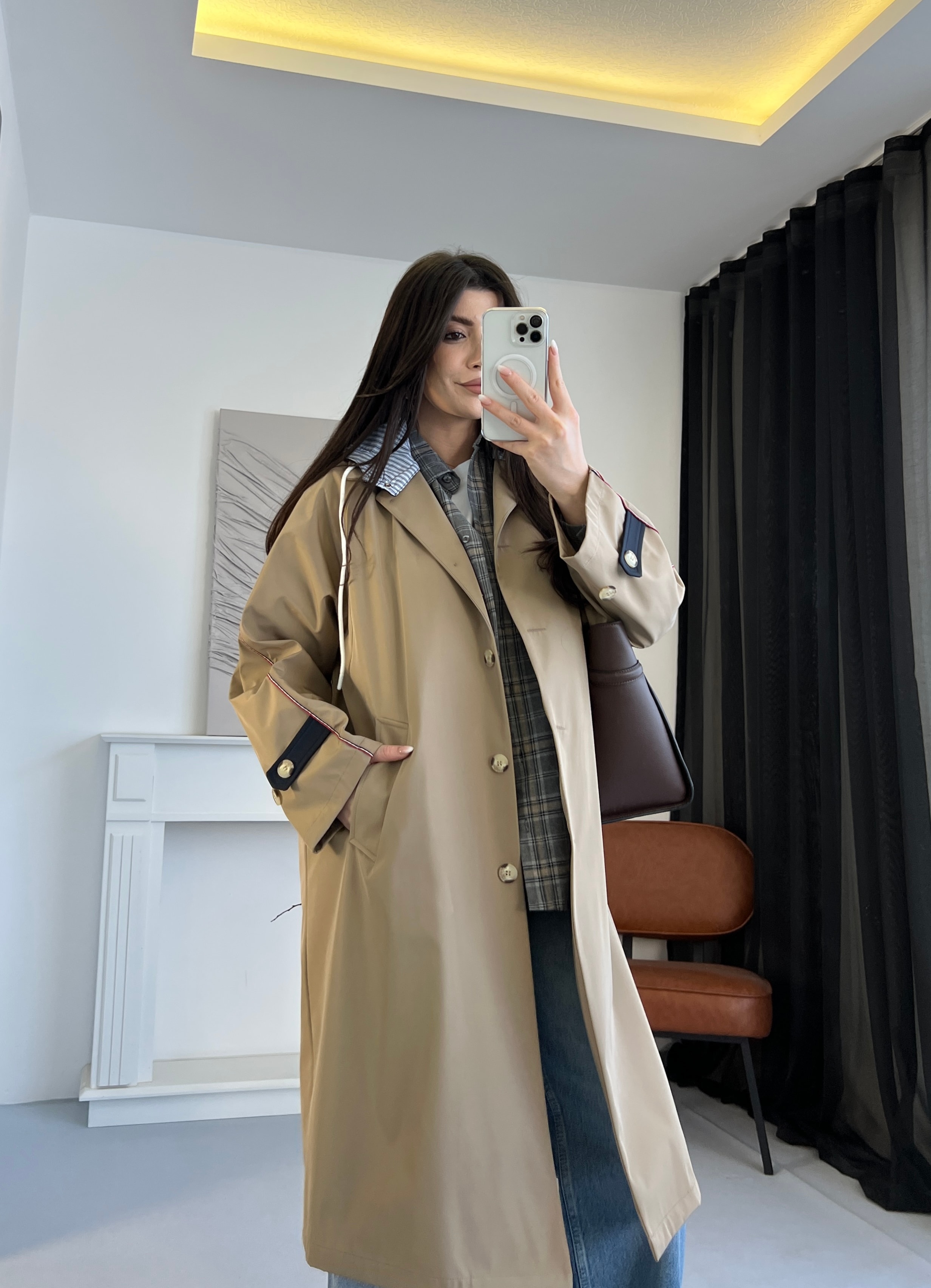 Rahat Kesim Camel Trençkot