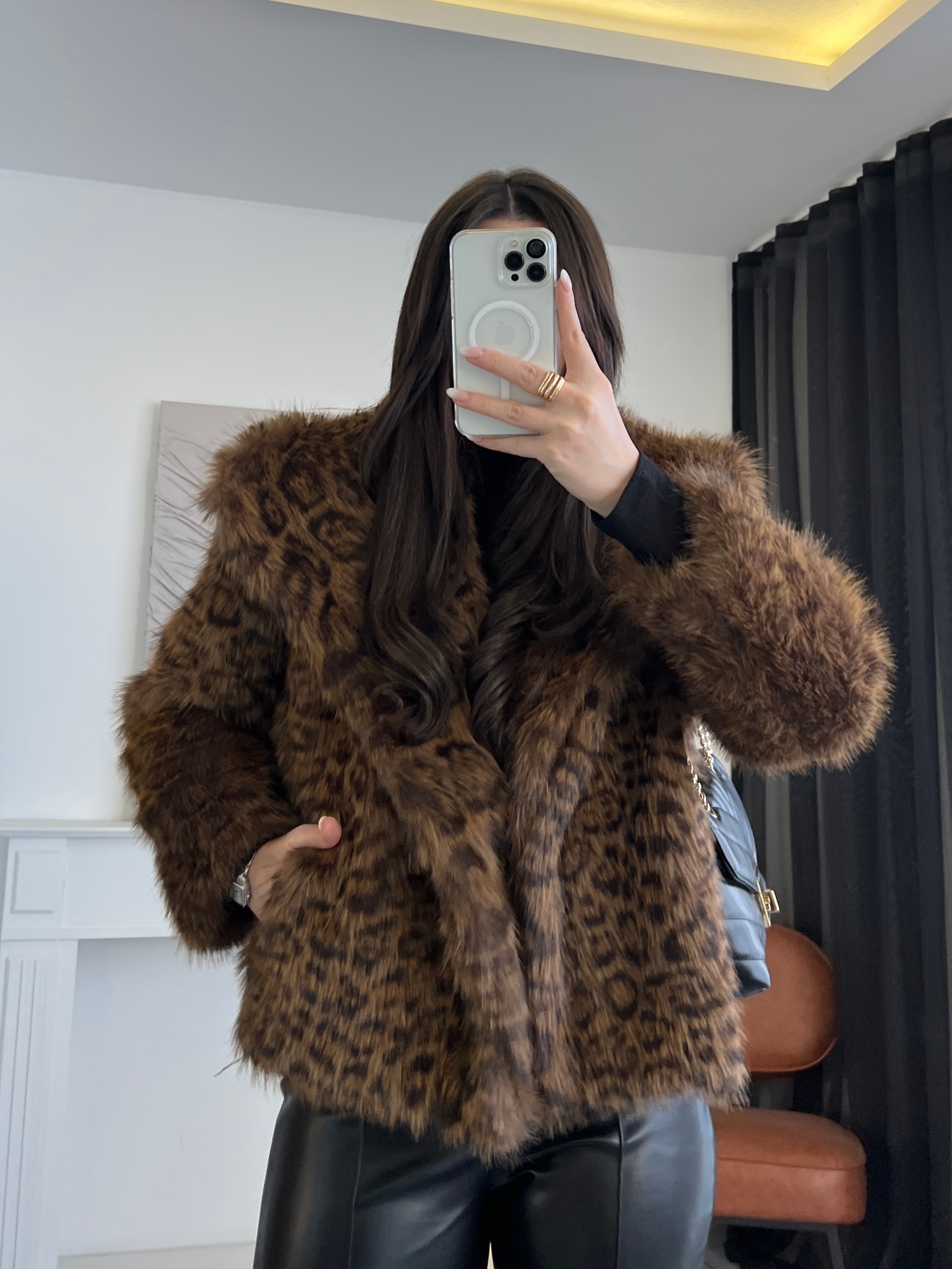 Leopar Desenli Suni Kürk