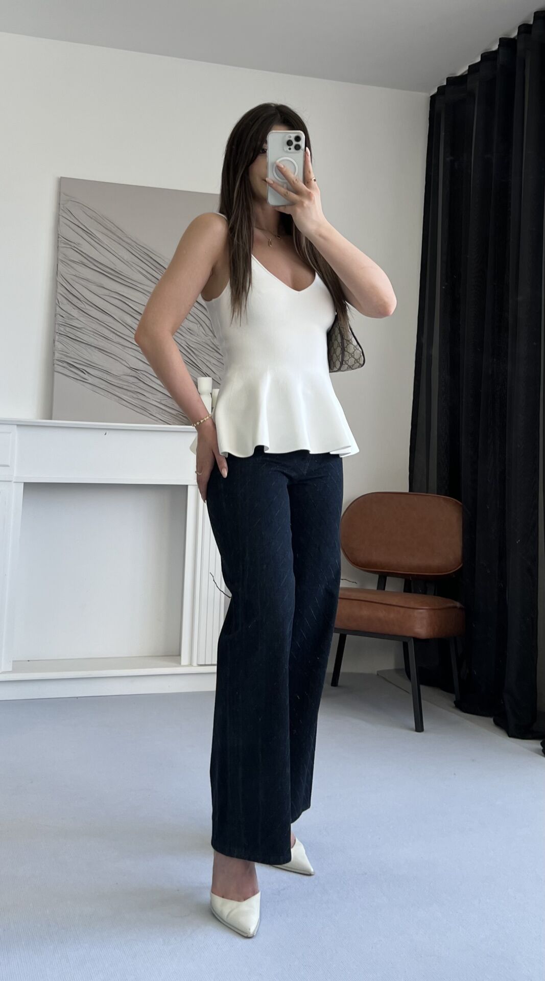 Zr Komple Taşlı Geniş Paça Jean