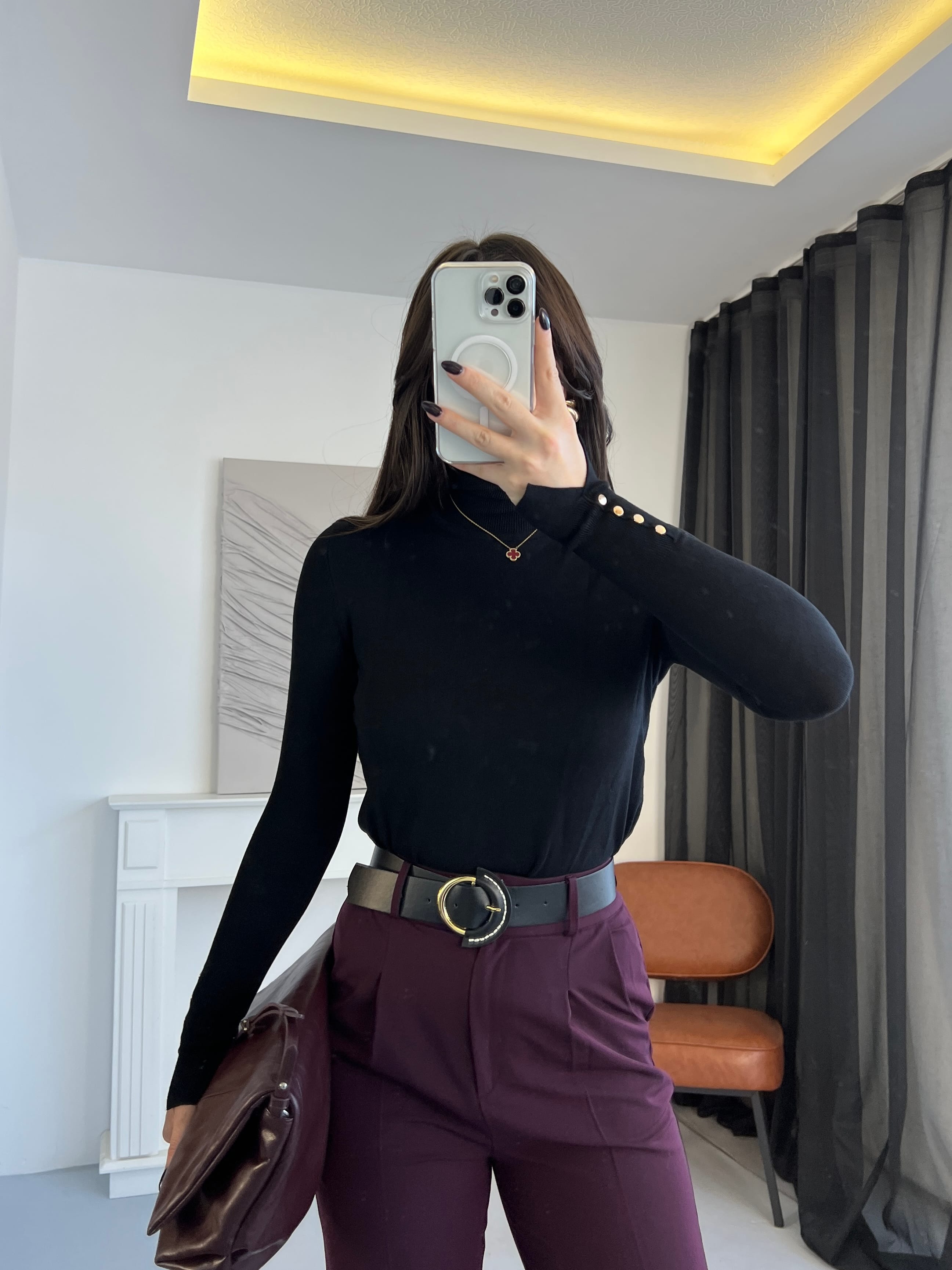 Droplu Balıkçı Yaka Triko Body