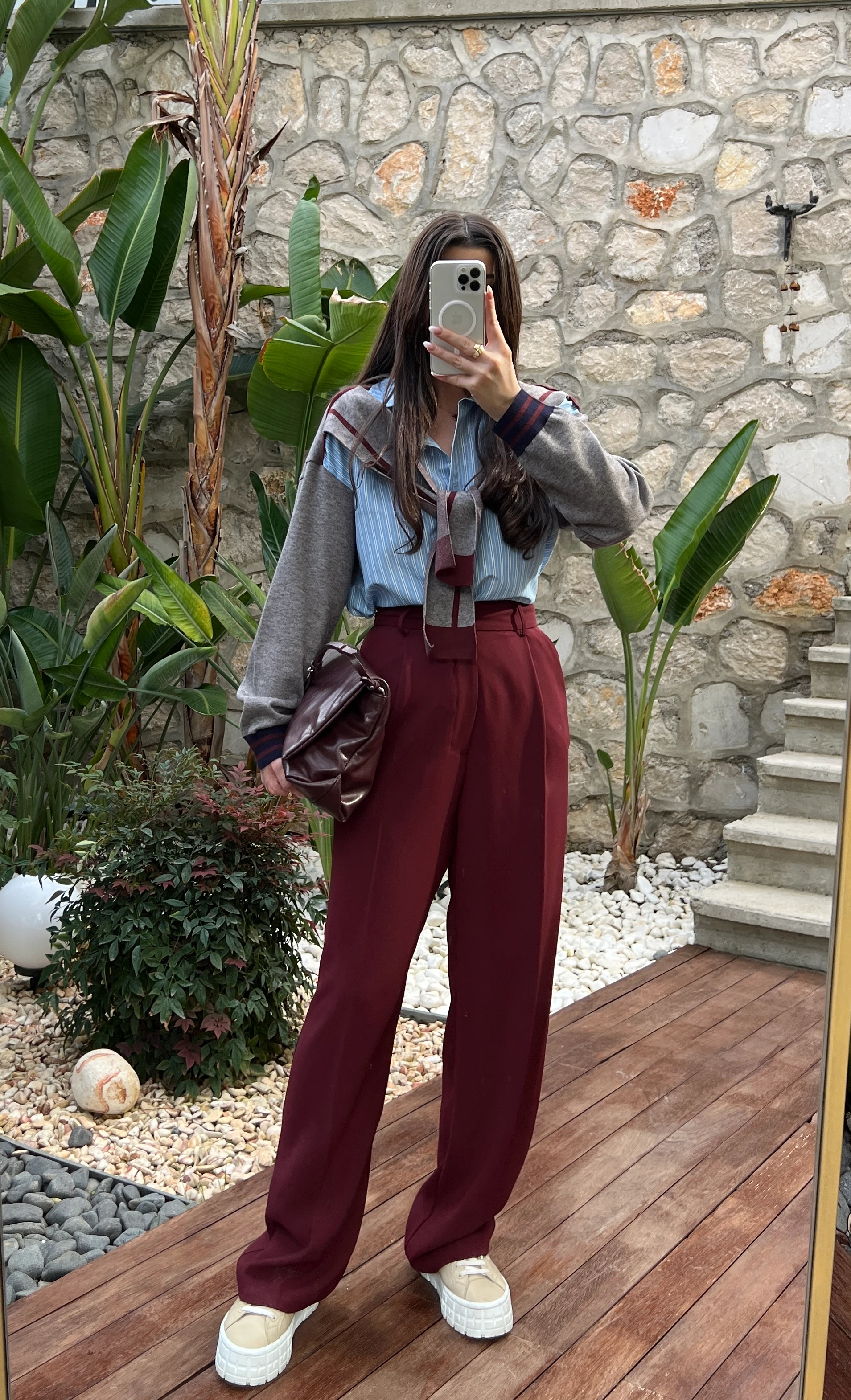 Omuz Bağlama Detaylı Gömlek