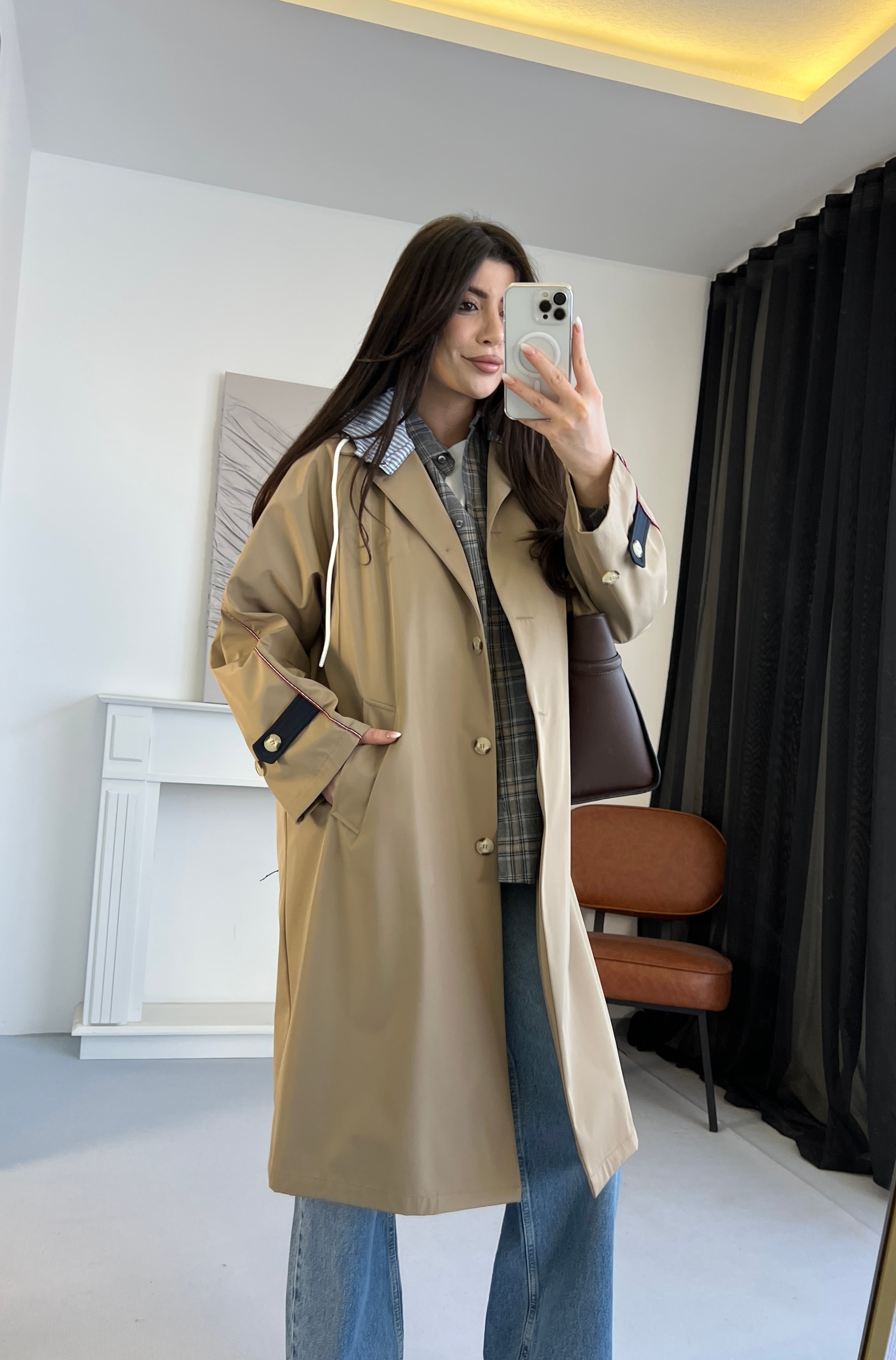 Rahat Kesim Camel Trençkot