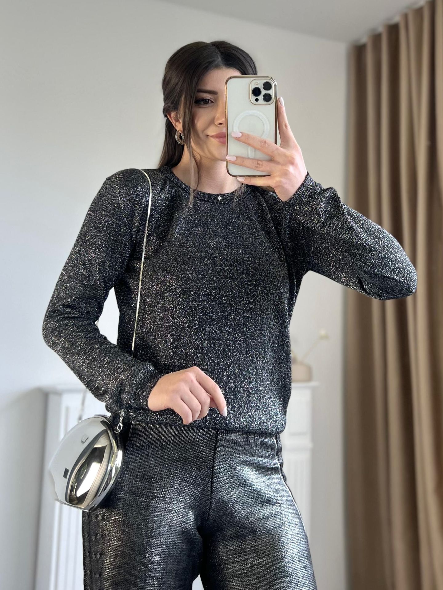 Siyah Simli Triko
