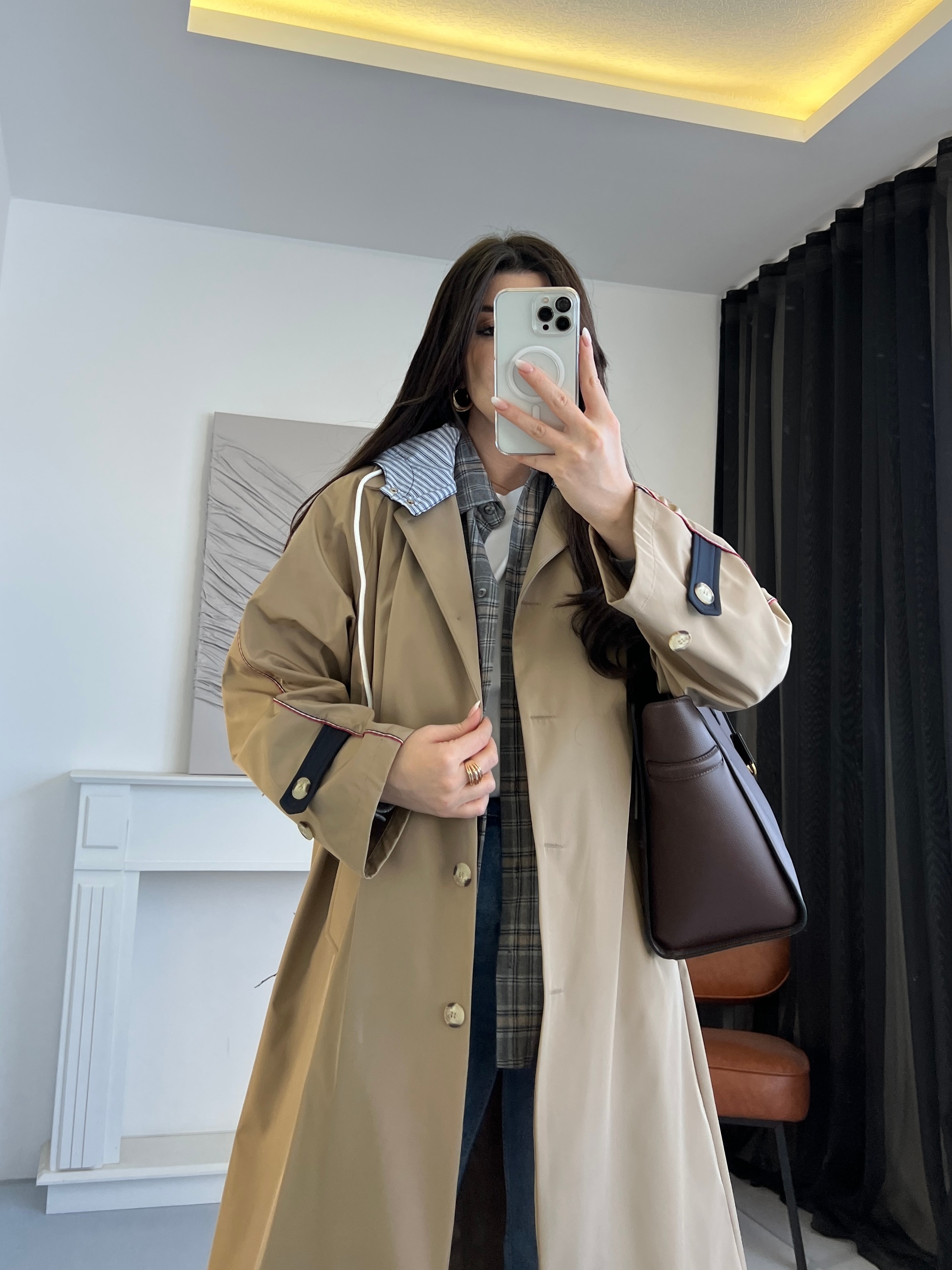 Rahat Kesim Camel Trençkot