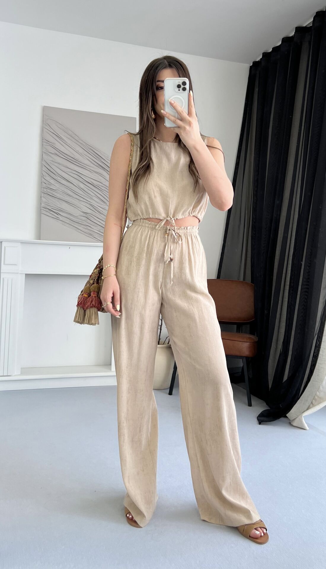 Bağlama Detaylı Dökümlü Vizon Takım