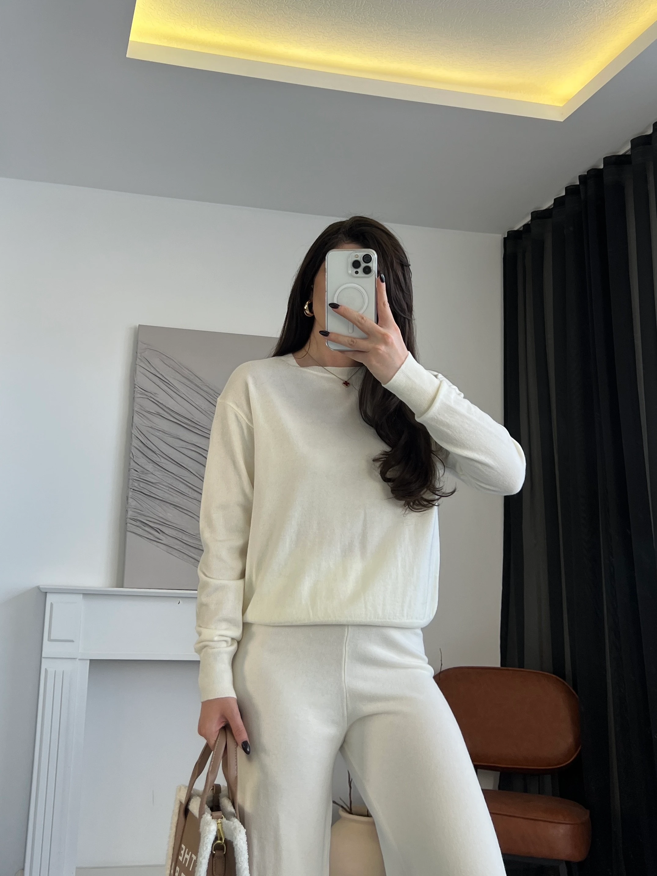 Bisiklet Yaka Basic Triko Bluz