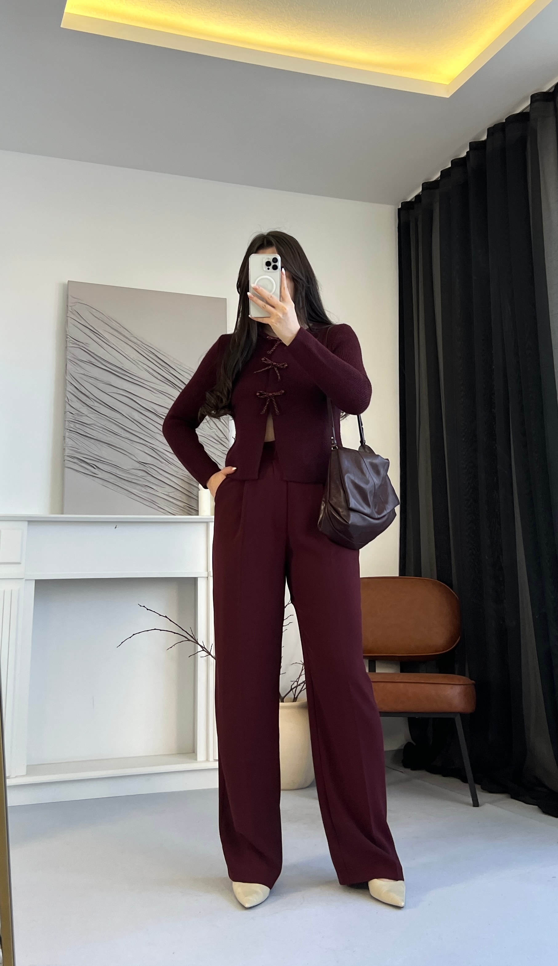 Klasik Düz Kesim Palazzo Pantolon