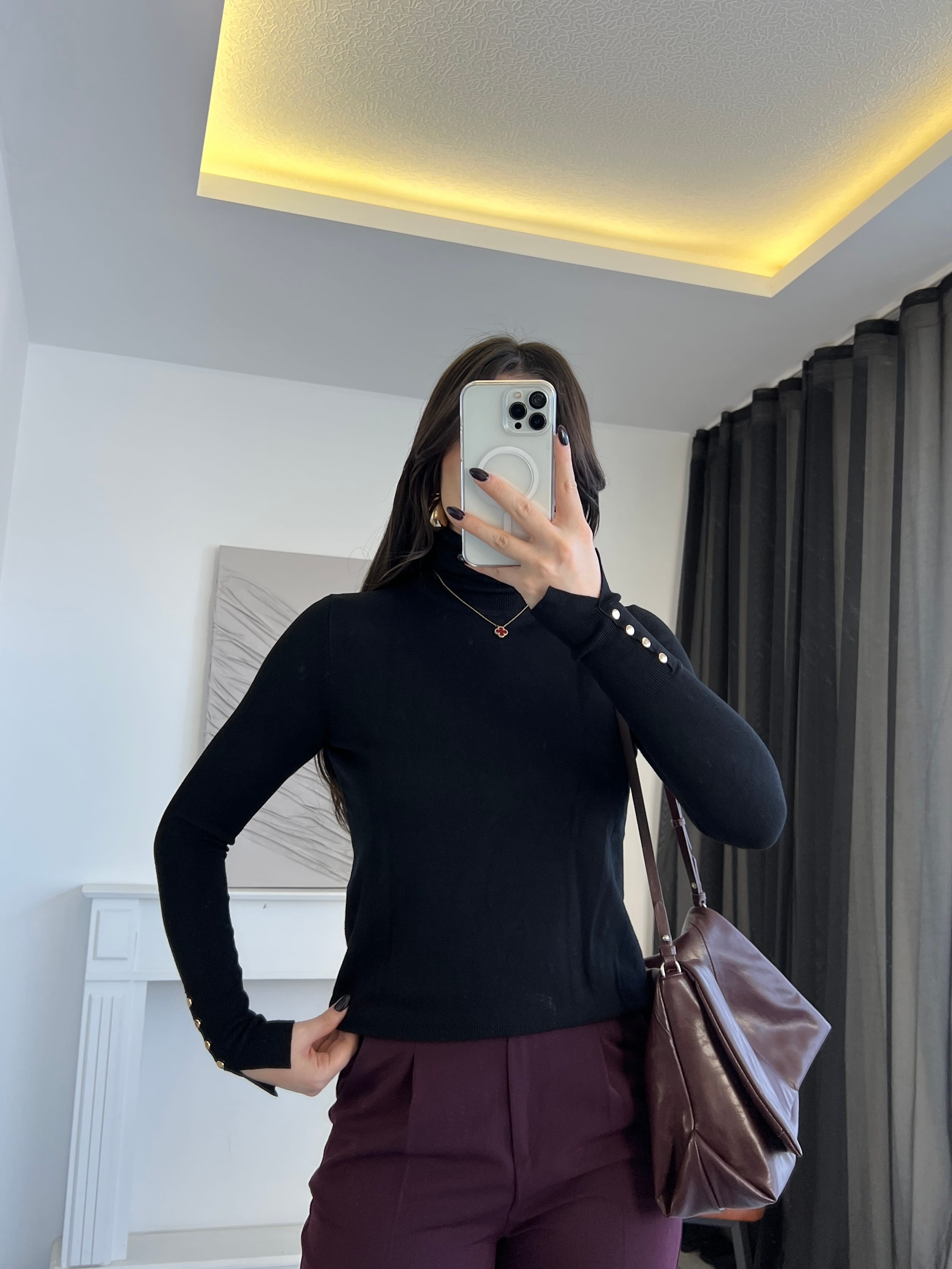 Droplu Balıkçı Yaka Triko Body