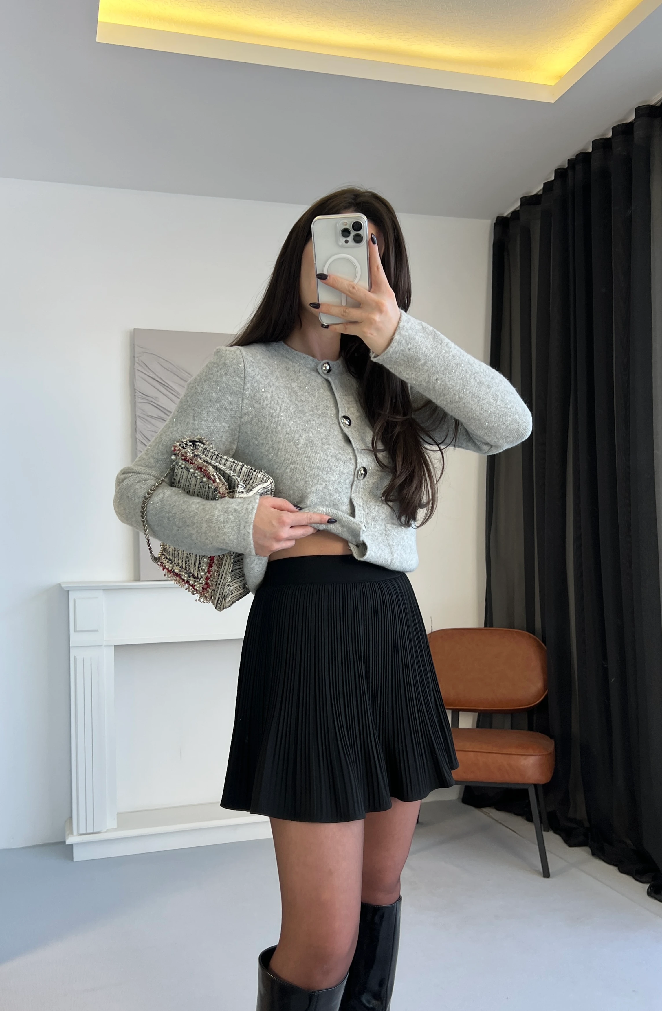 Piliseli Şort Astarlı Etek