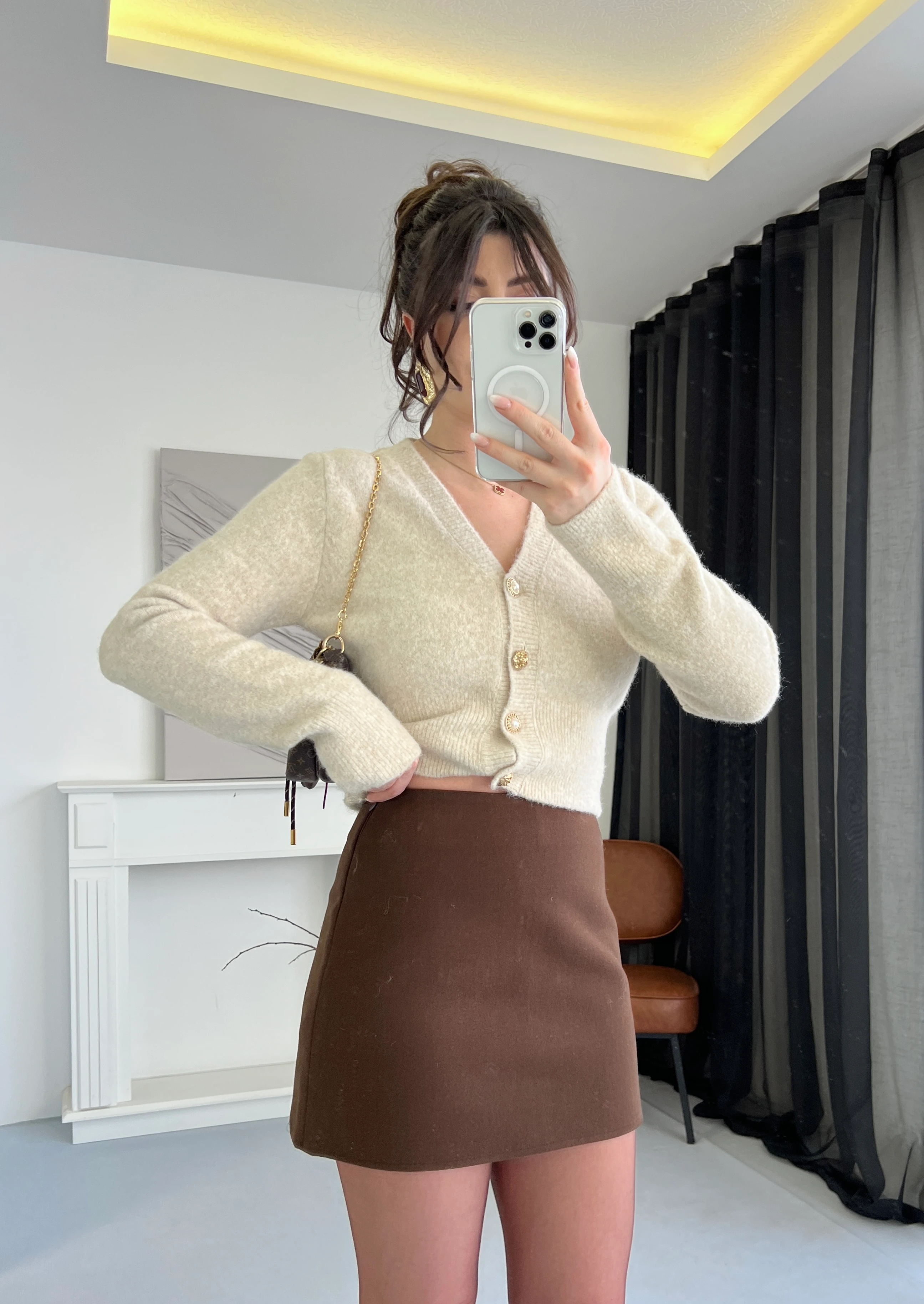 Kahverengi Mini Etek 