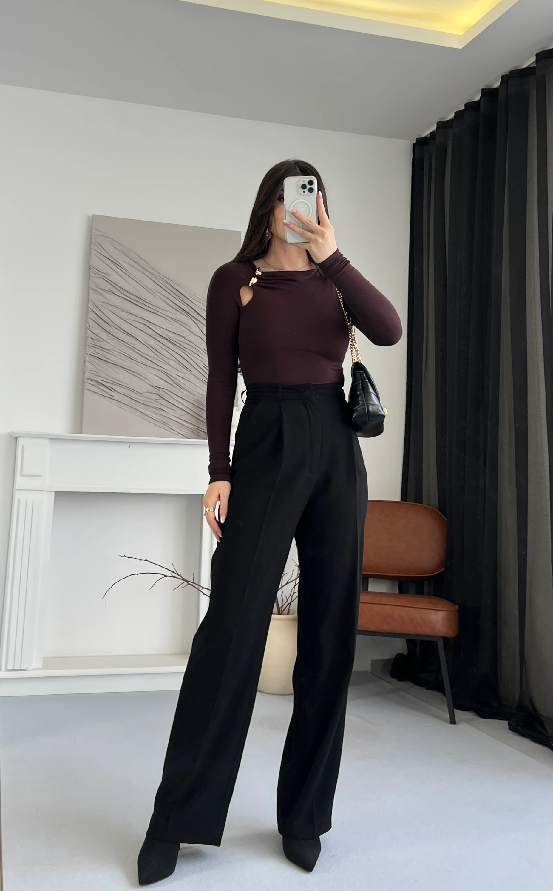 Klasik Düz Kesim Palazzo pantolon