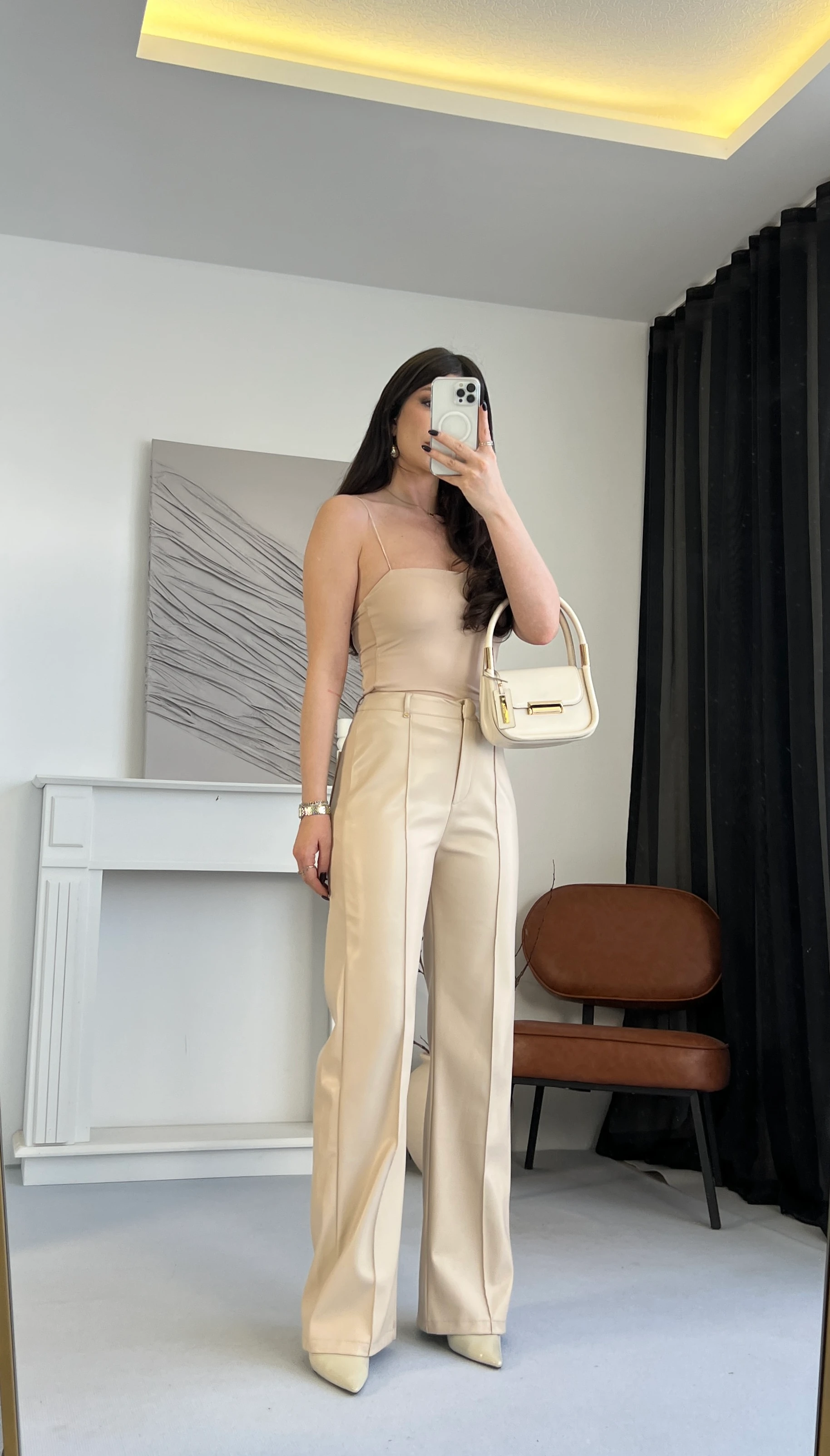 Deri Straigt Pantolon