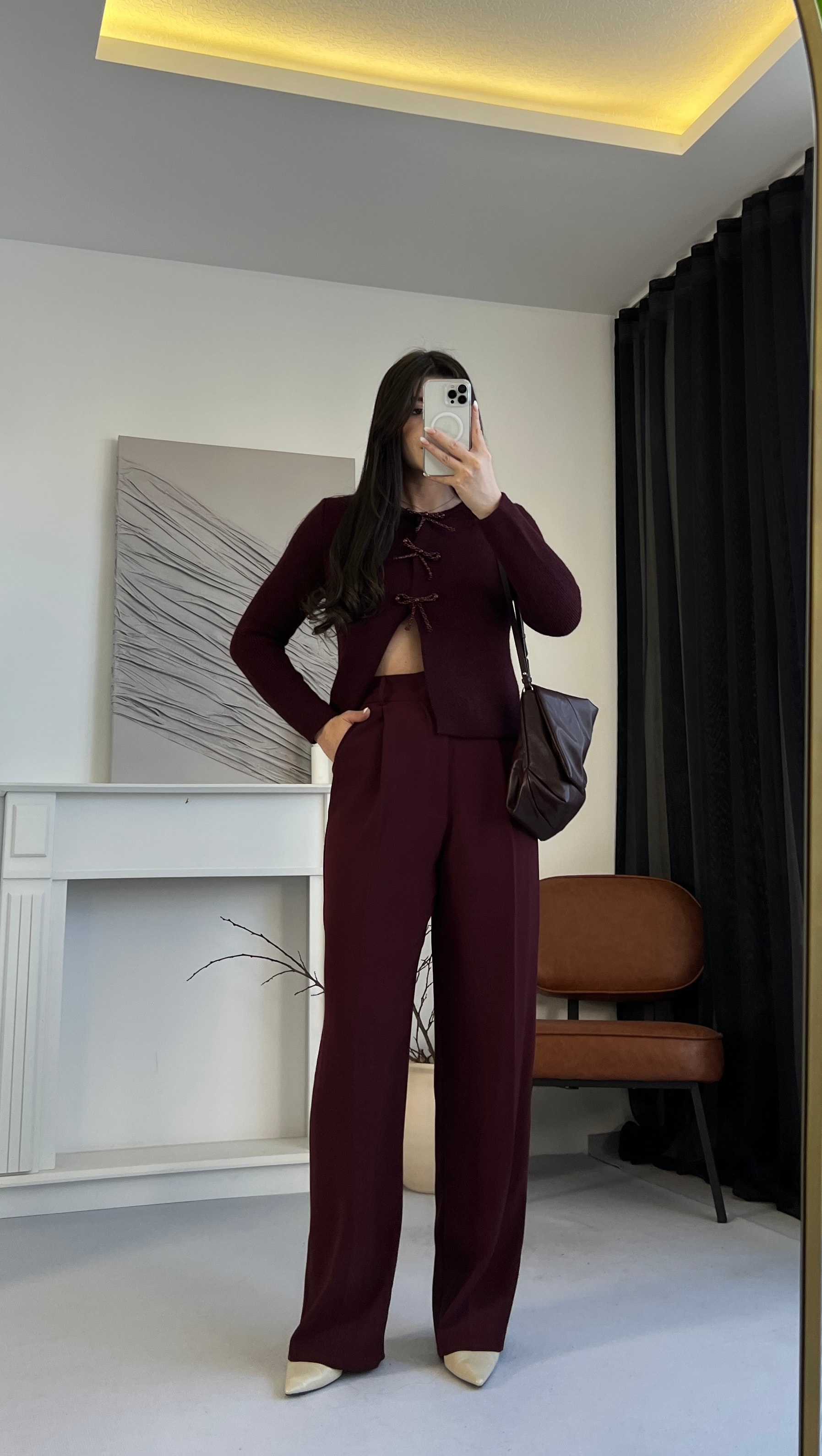 Klasik Düz Kesim Palazzo Pantolon