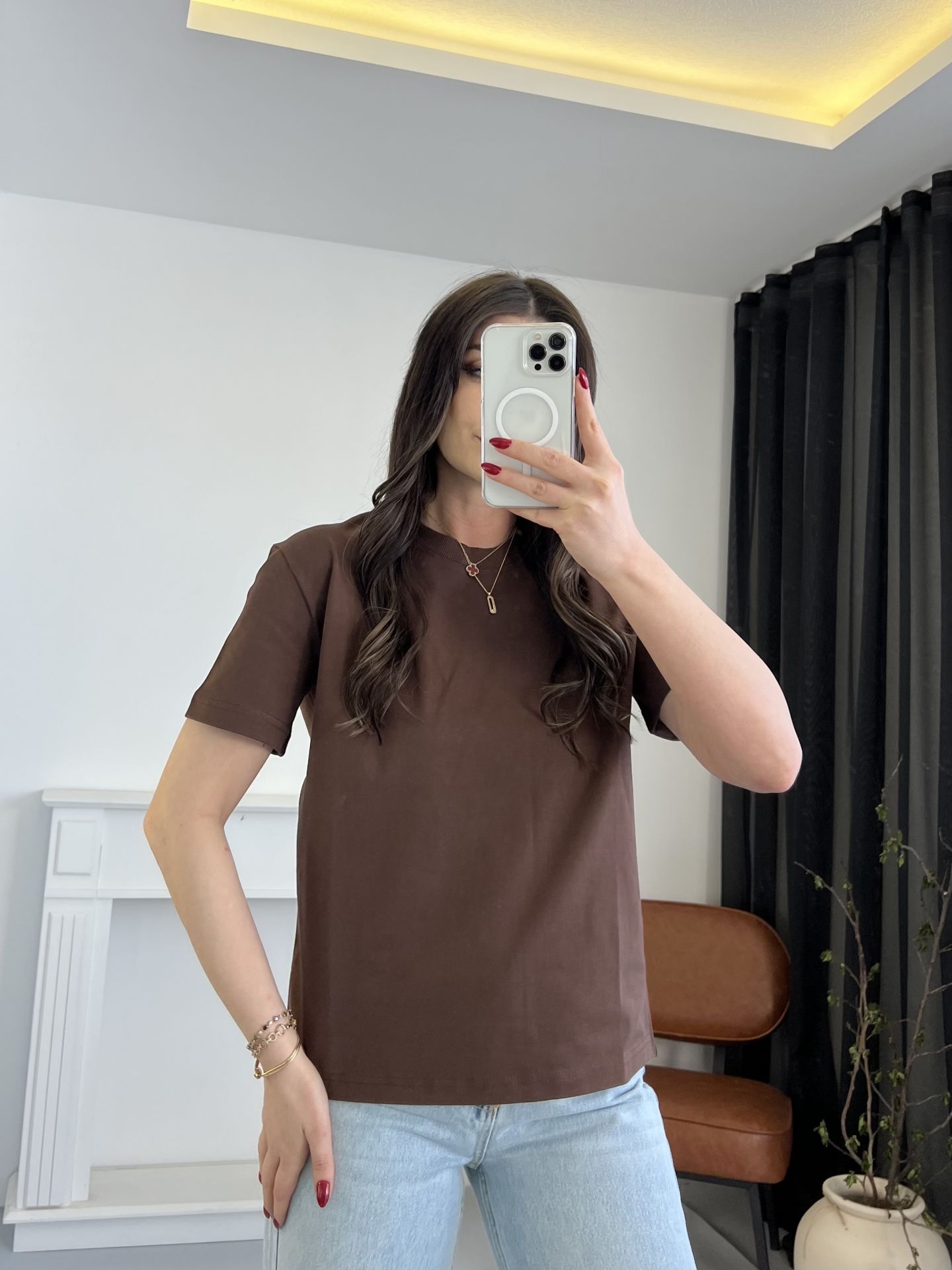 Tok Dokulu Acı Kahve Tshirt